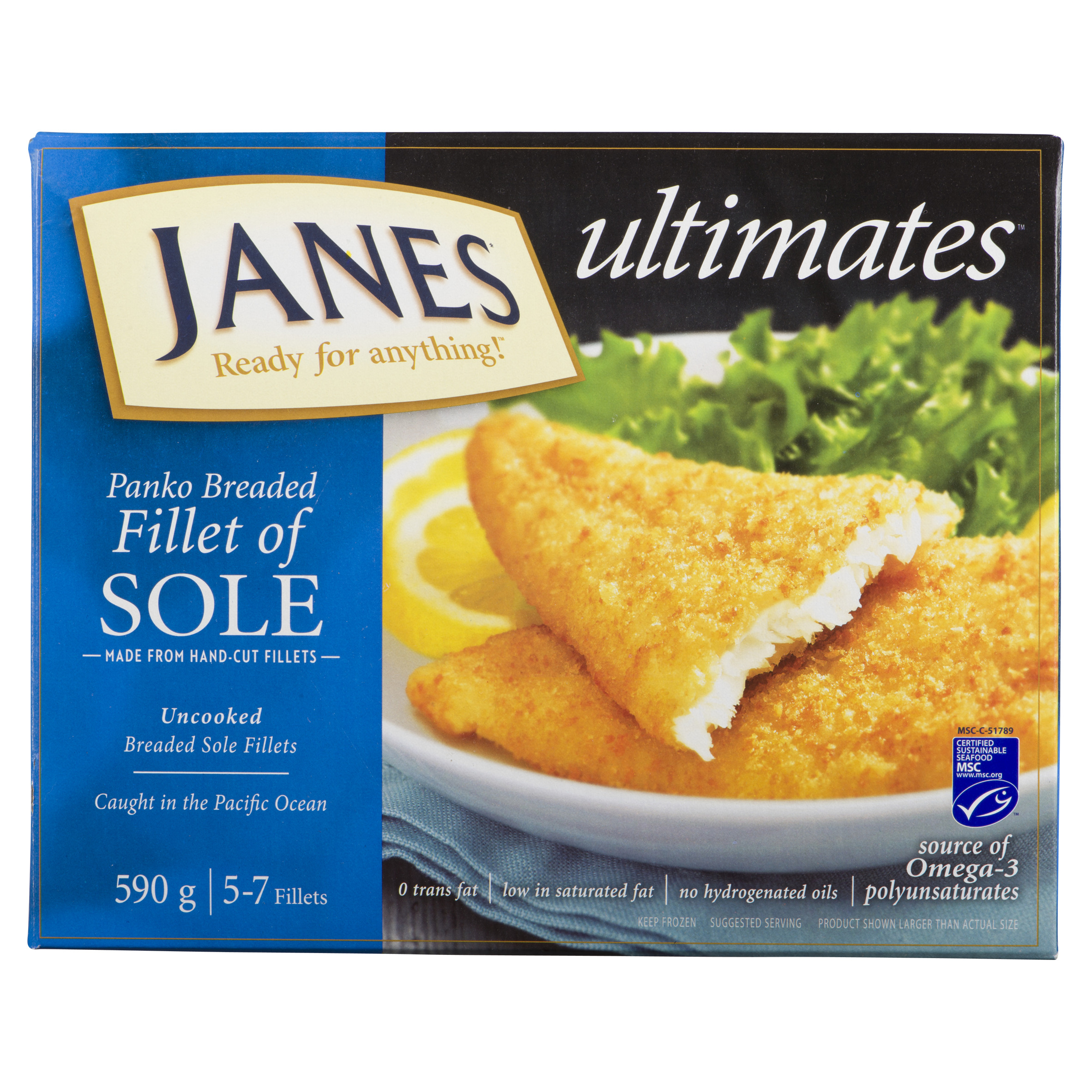 Janes Frozen Fillet Of Sole Panko Breaded