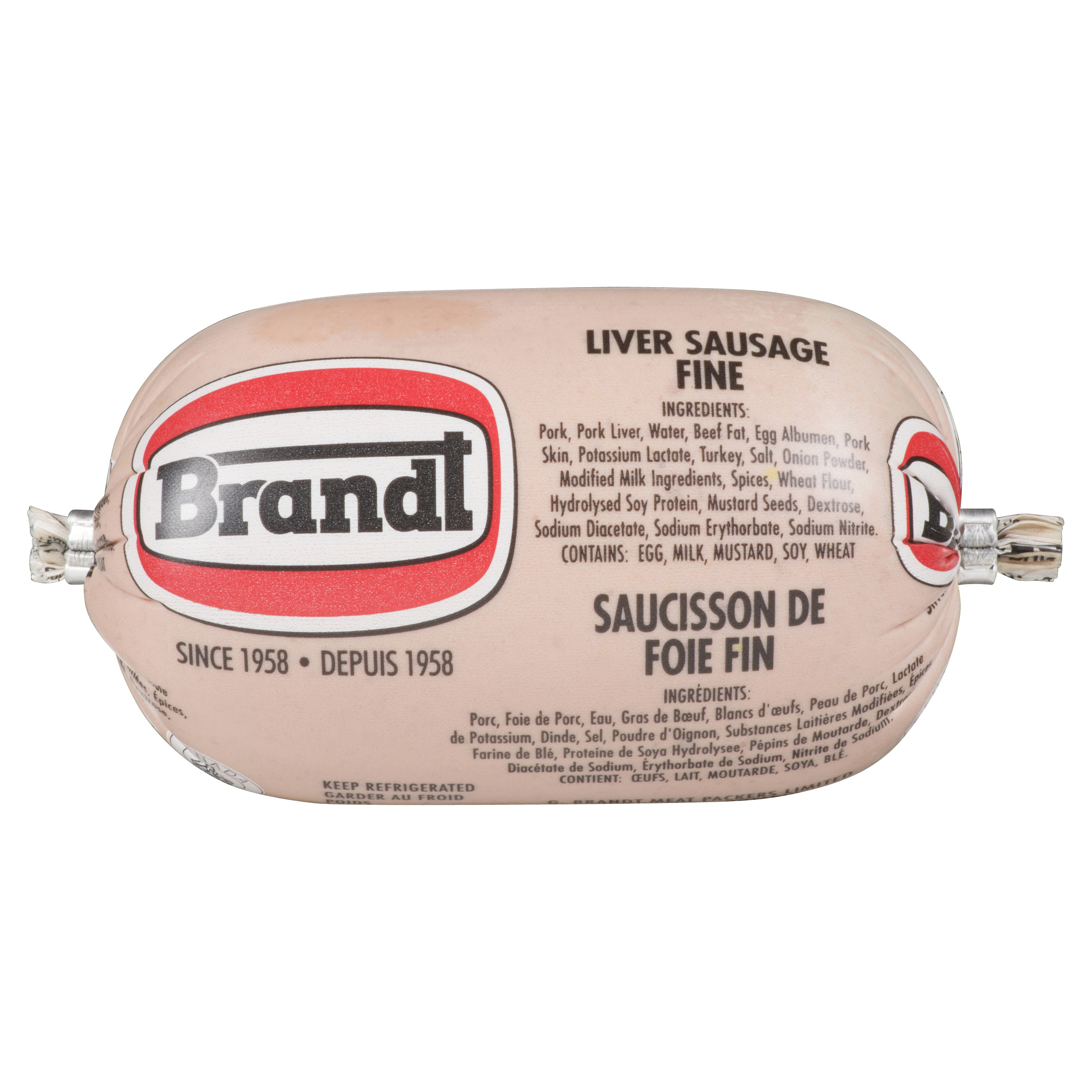 Brandt Gluten-Free Gourmet Liver Sausage With Herbs Gold Chub