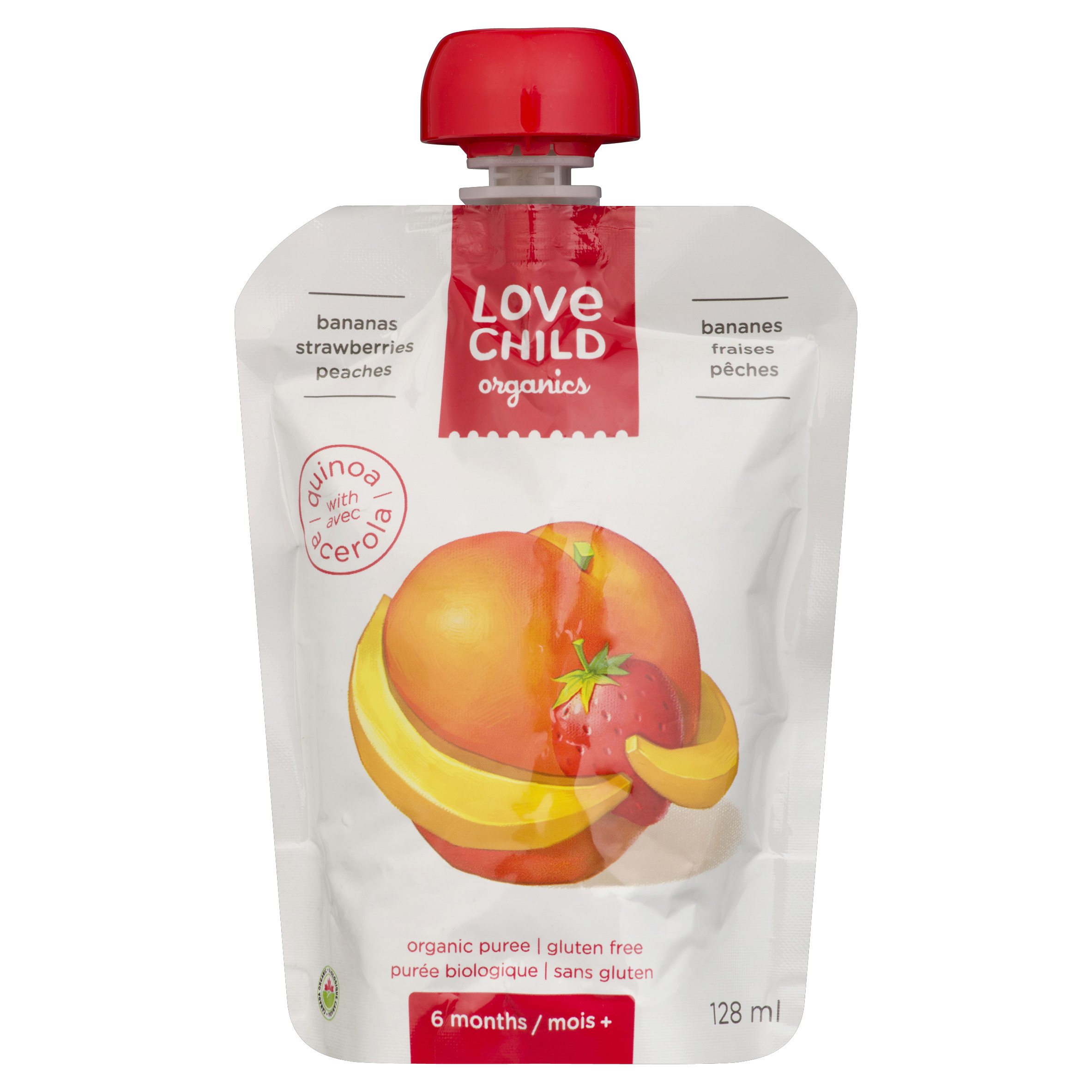 Love Child Organics Superblends Bananas, Strawberries + Peaches Puree