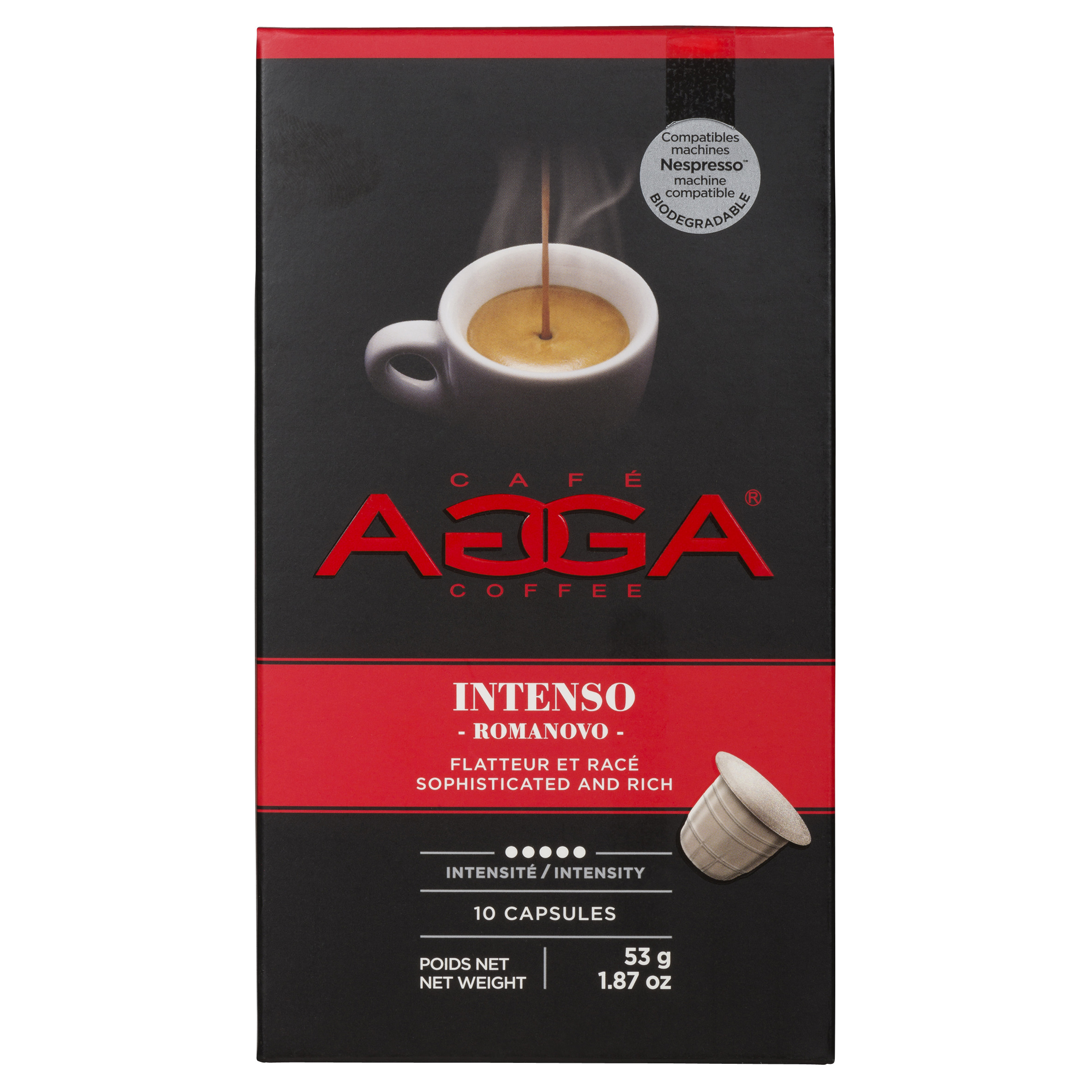 Buy Agga Coffee Pods Fortissimo Espresso 10 Capsules 53 g | IGA