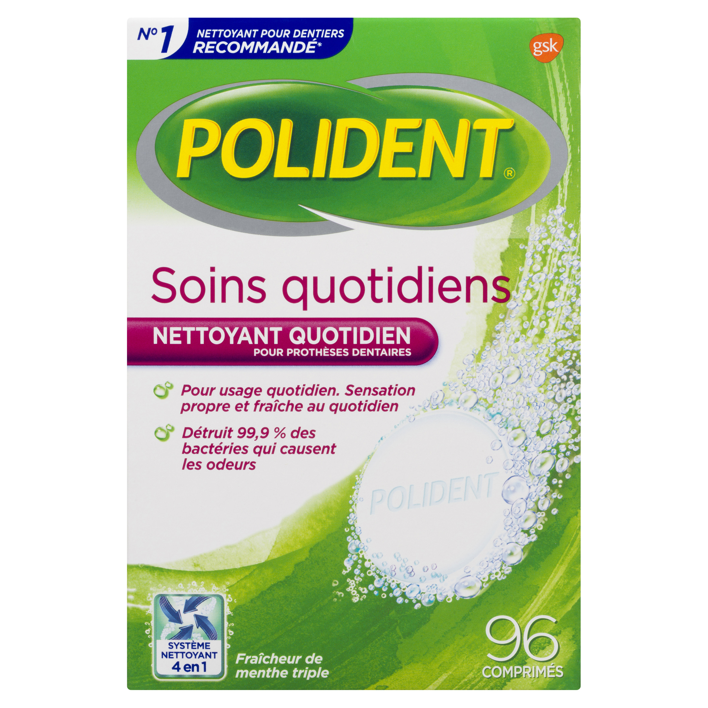 Buy Polident Daily Care Denture Cleanser Tablets Triple Mint Fresh