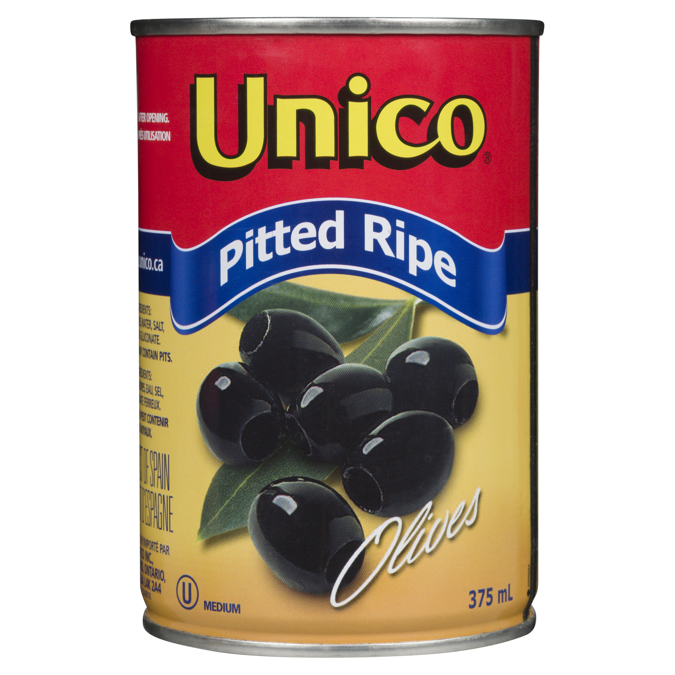 Unico Pitted Ripe Olives Medium