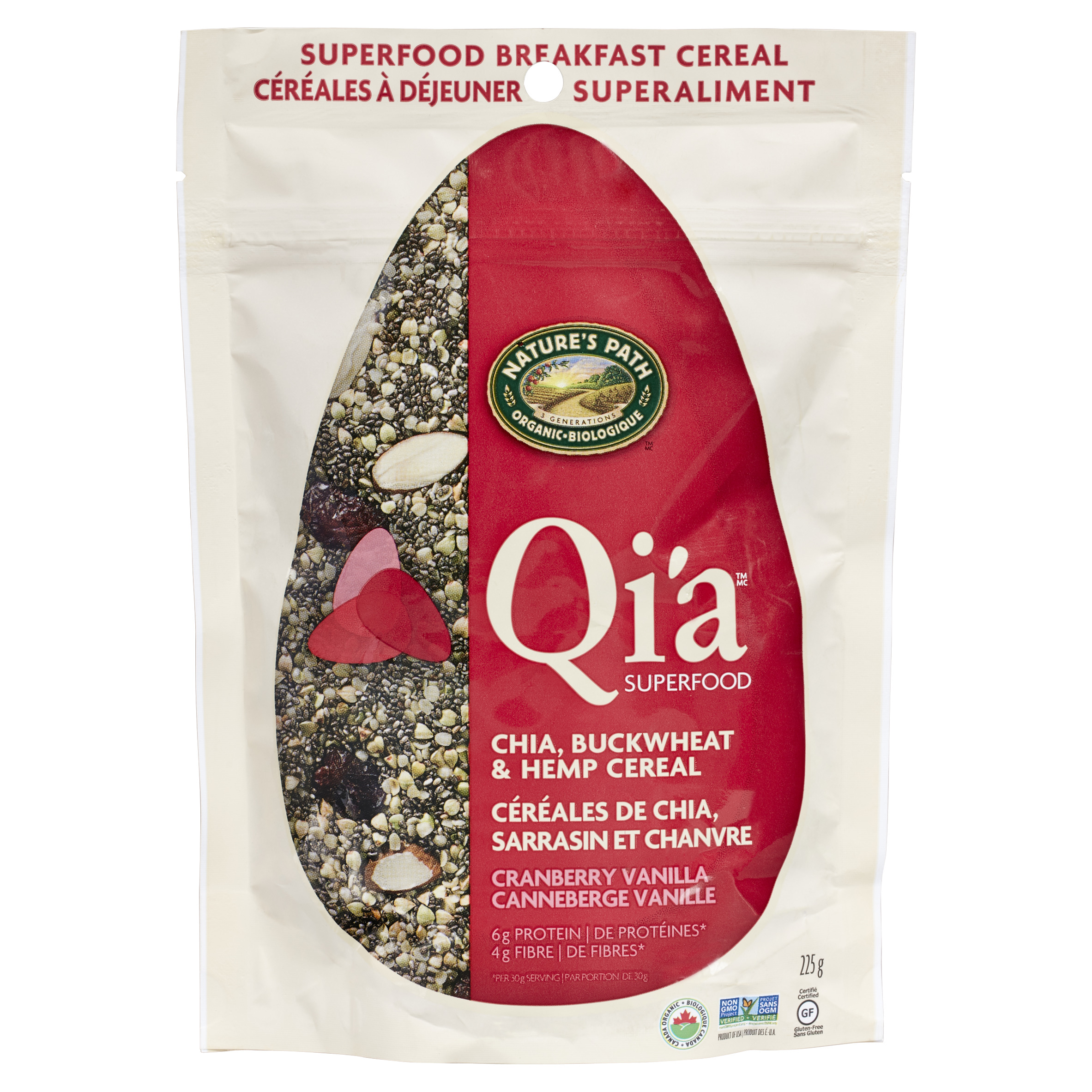 Nature's Path Qi'a Gluten-Free Cereal Cranberry Vanilla