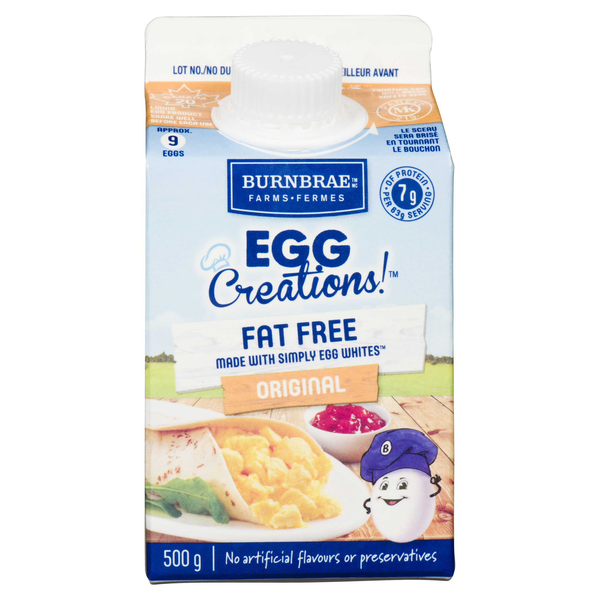 Buy Burnbrae Farms Egg Creations Fat-Free Egg Whites Original 500 g ...