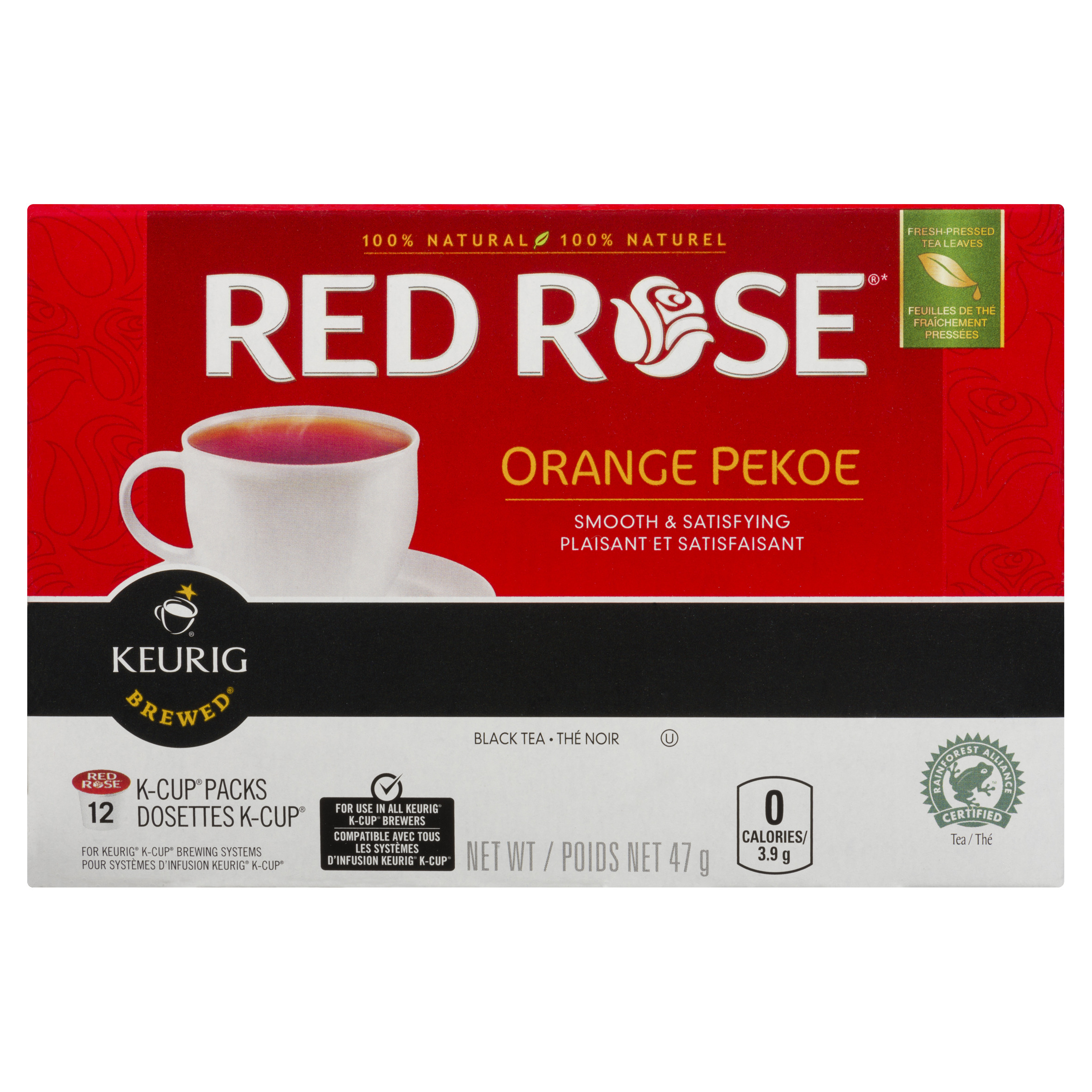 Red Rose Black Tea Orange Pekoe K-Cups Pods