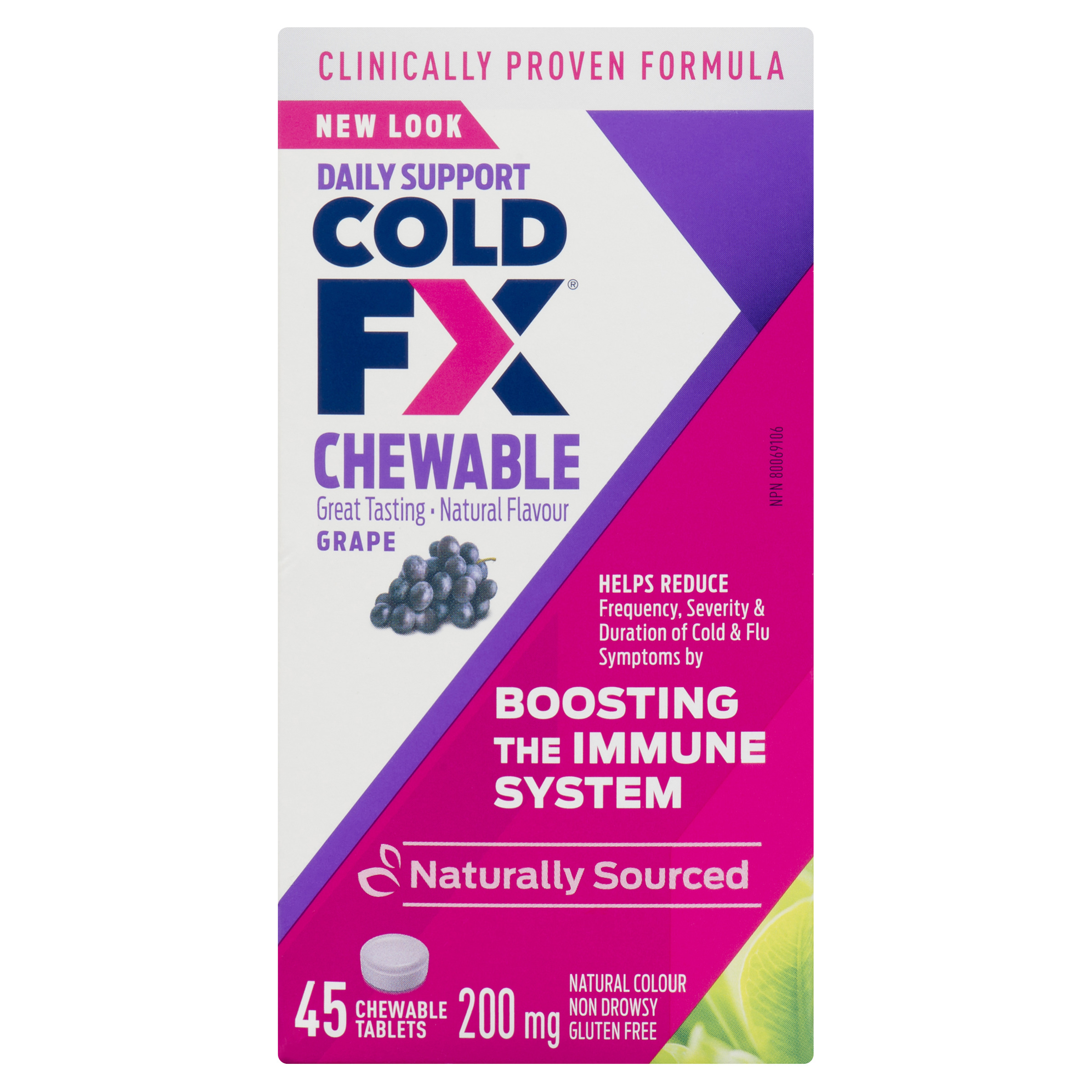Buy Cold-FX Grape Cold Medicine Chewable 45 Tablets | FreshCo