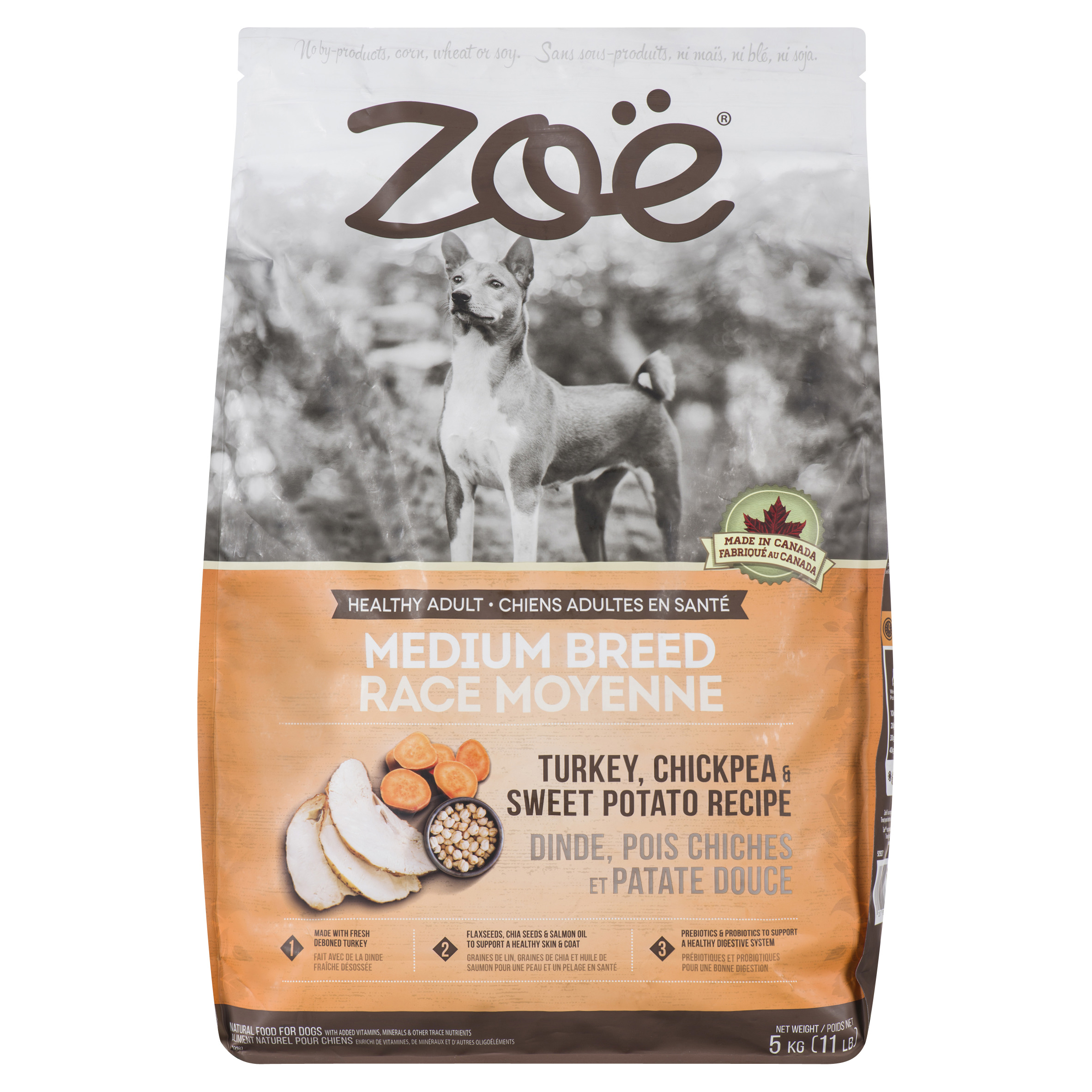 Zoe Dog Food Medium Breed Turkey, Chick Pea & Sweet Potato