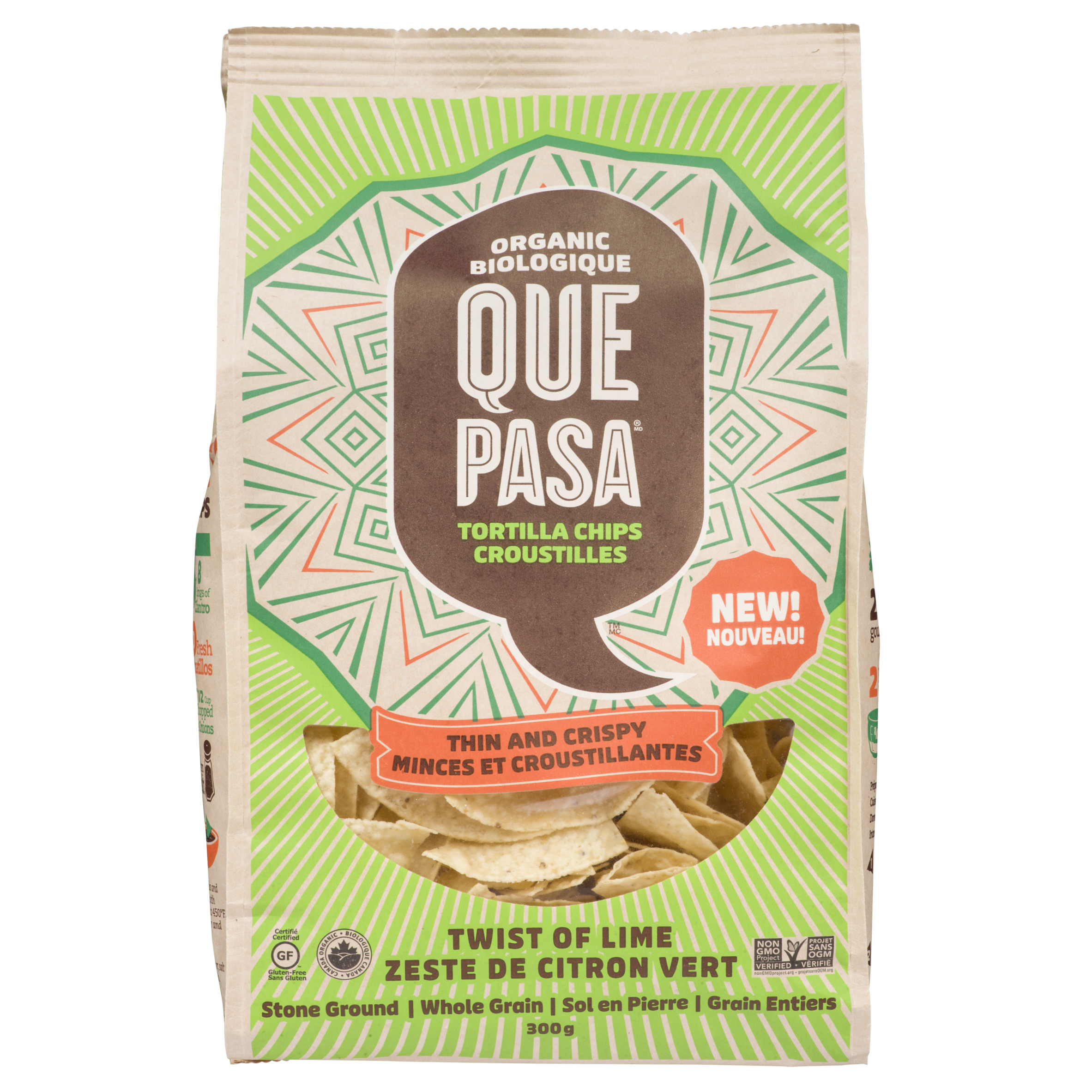Que Pasa Organic Thin & Crispy Twist of Lime Tortilla Chips