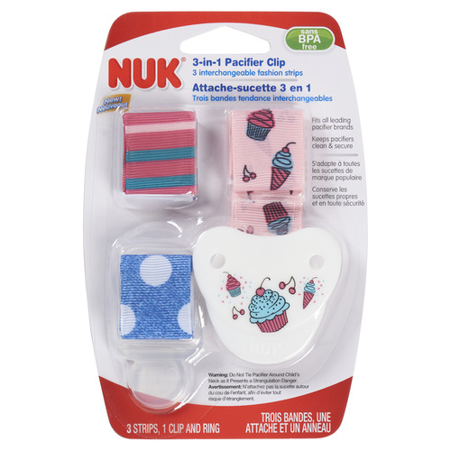 NUK Fashion 3-In-1 Pacifier Clip