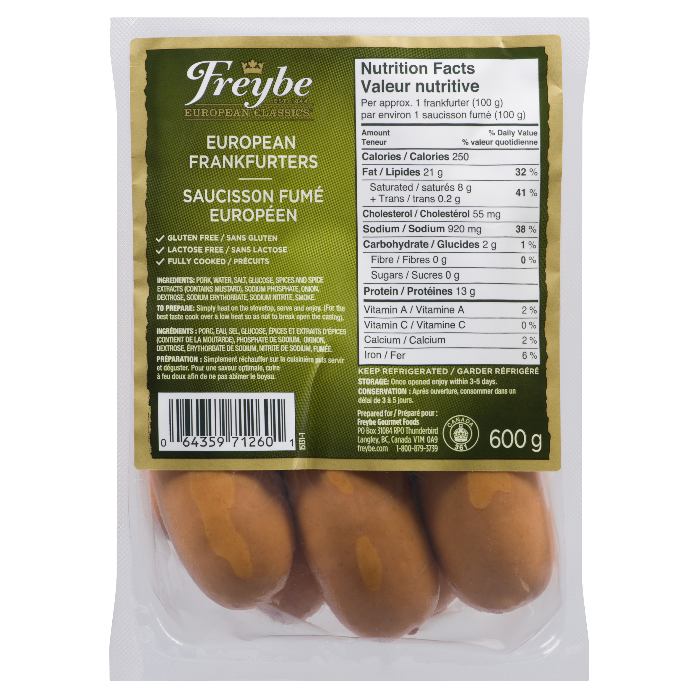 Freybe European Frankfurter
