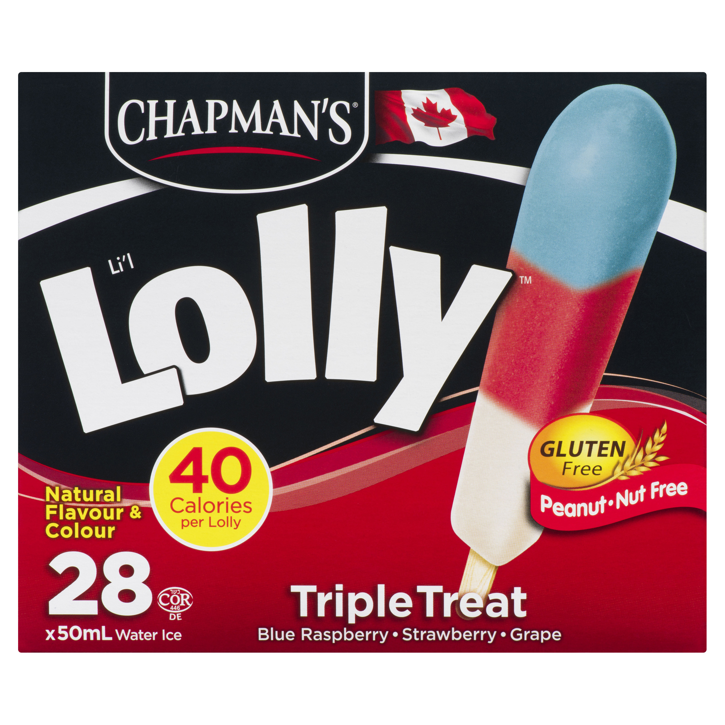 Buy Chapman's Gluten-Free Ice Bars Li'l Lolly Triple Treat 28 x 50