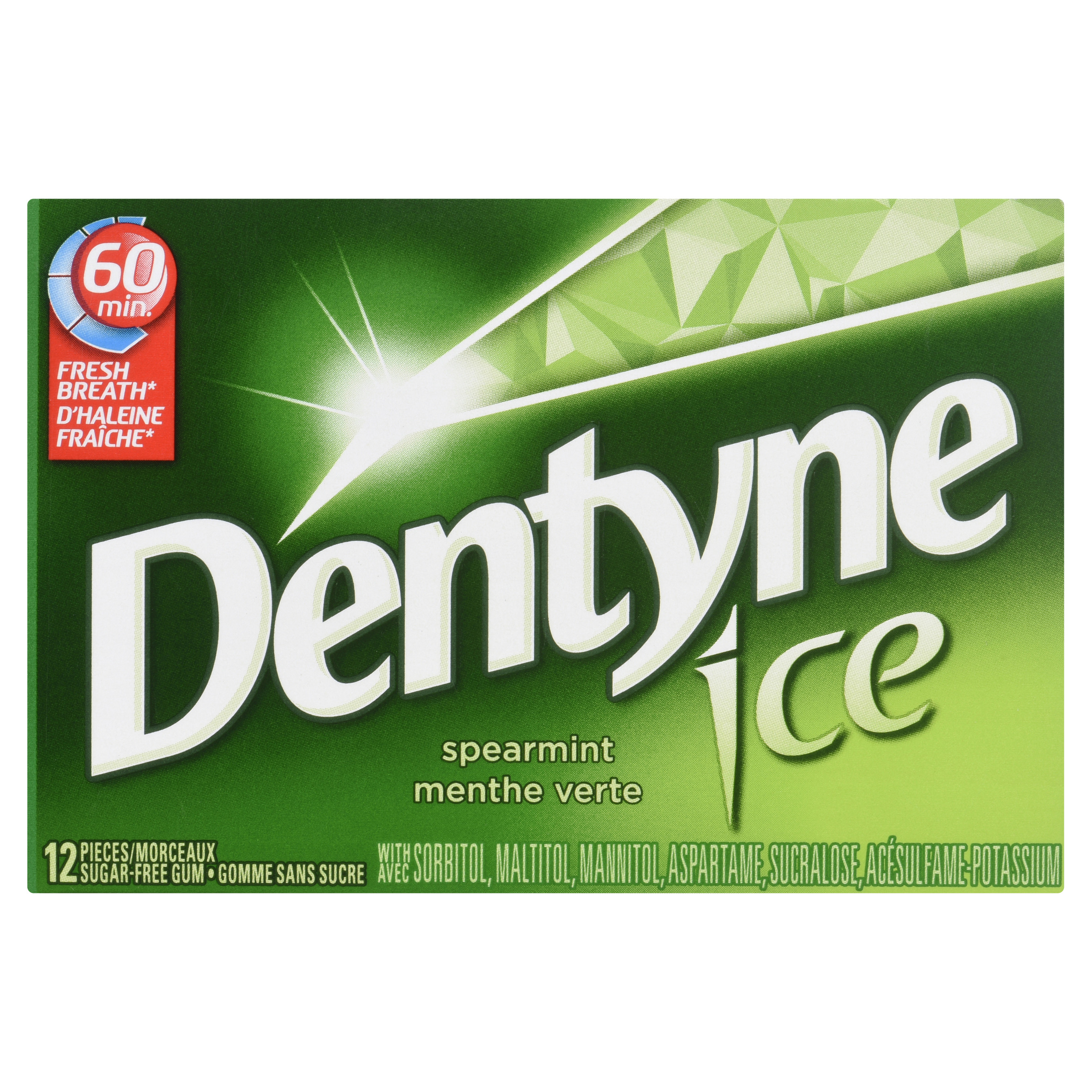 Dentyne Ice Gum Sugar Free Spearmint