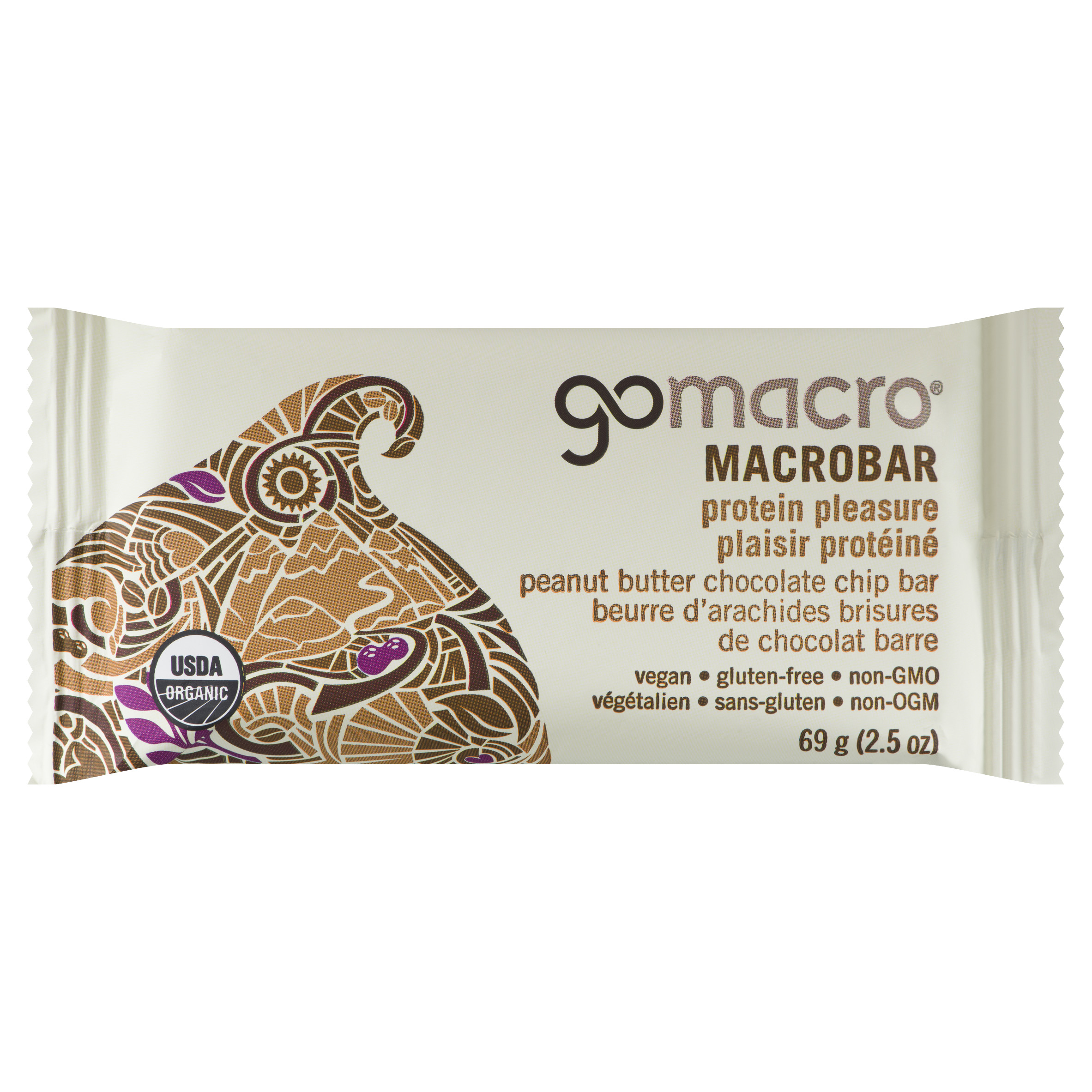 GoMacro Vegan MacroBar Peanut Butter Chocolate Chip