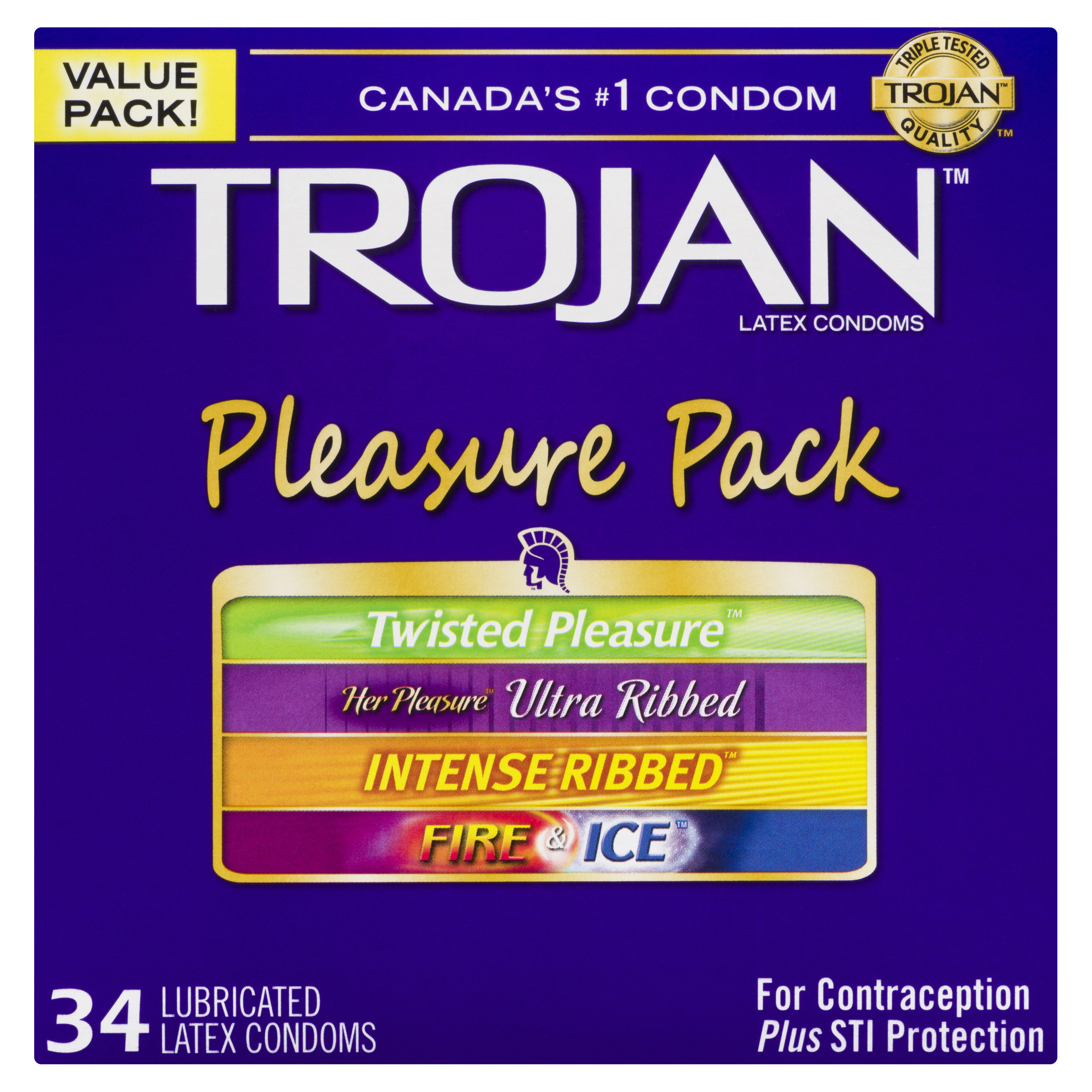 Buy Trojan Pleasure Pack Latex Condoms 34 EA | Foodland