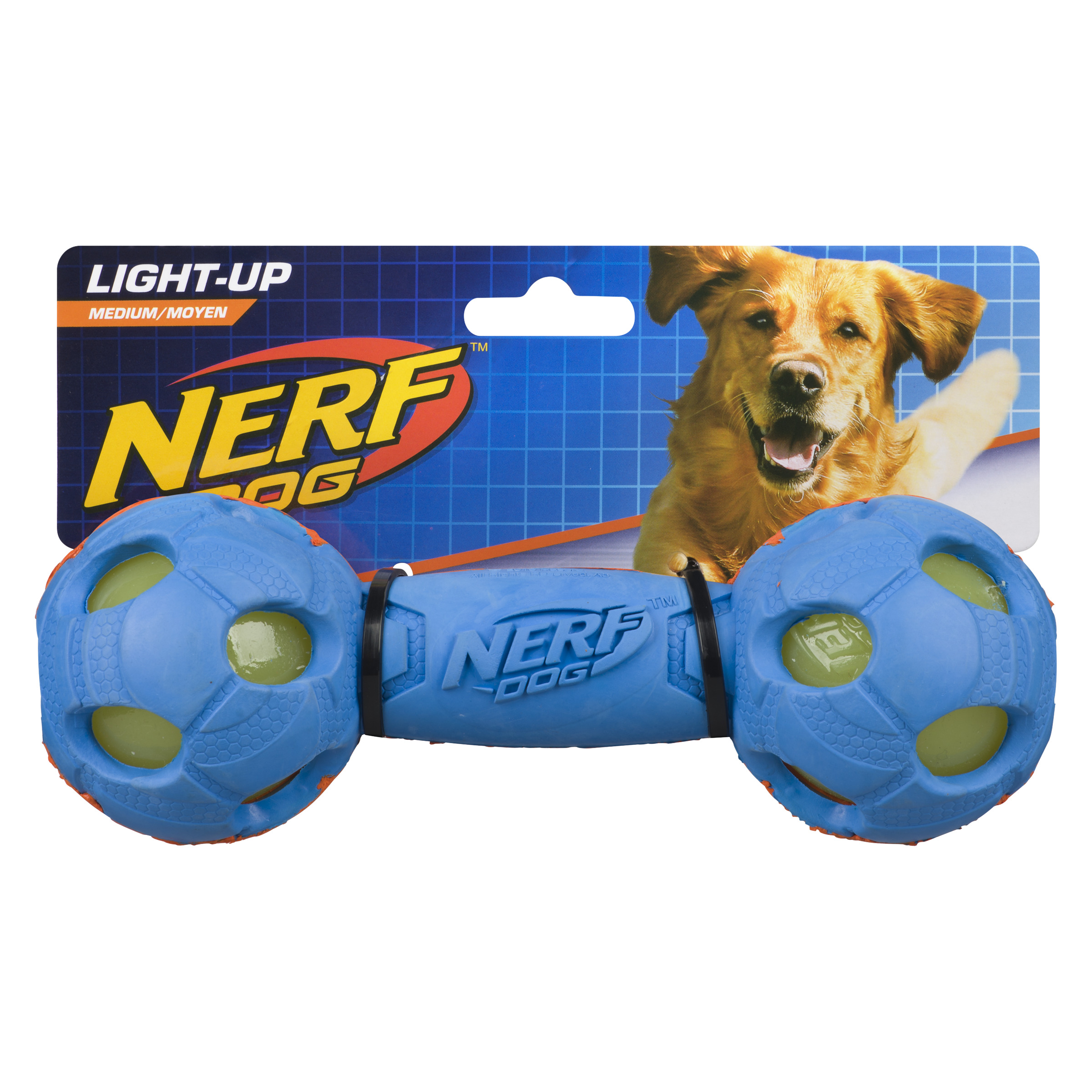 Nerf Dog Toy LED Bash Barbell