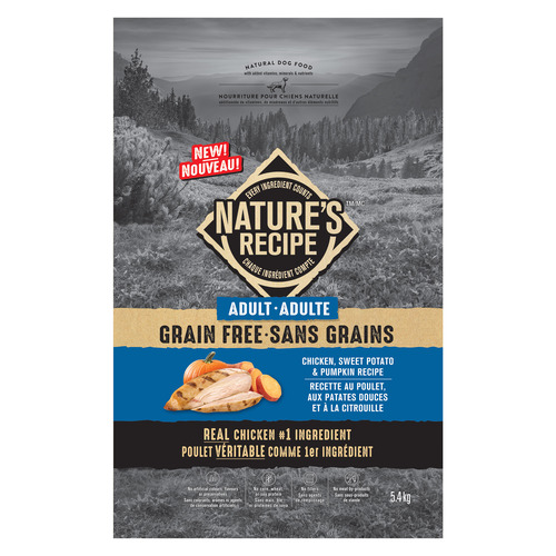 Nature's Recipe Adult Dry Dog Food Grain Free Chicken Sweet Potato & Pumpkin