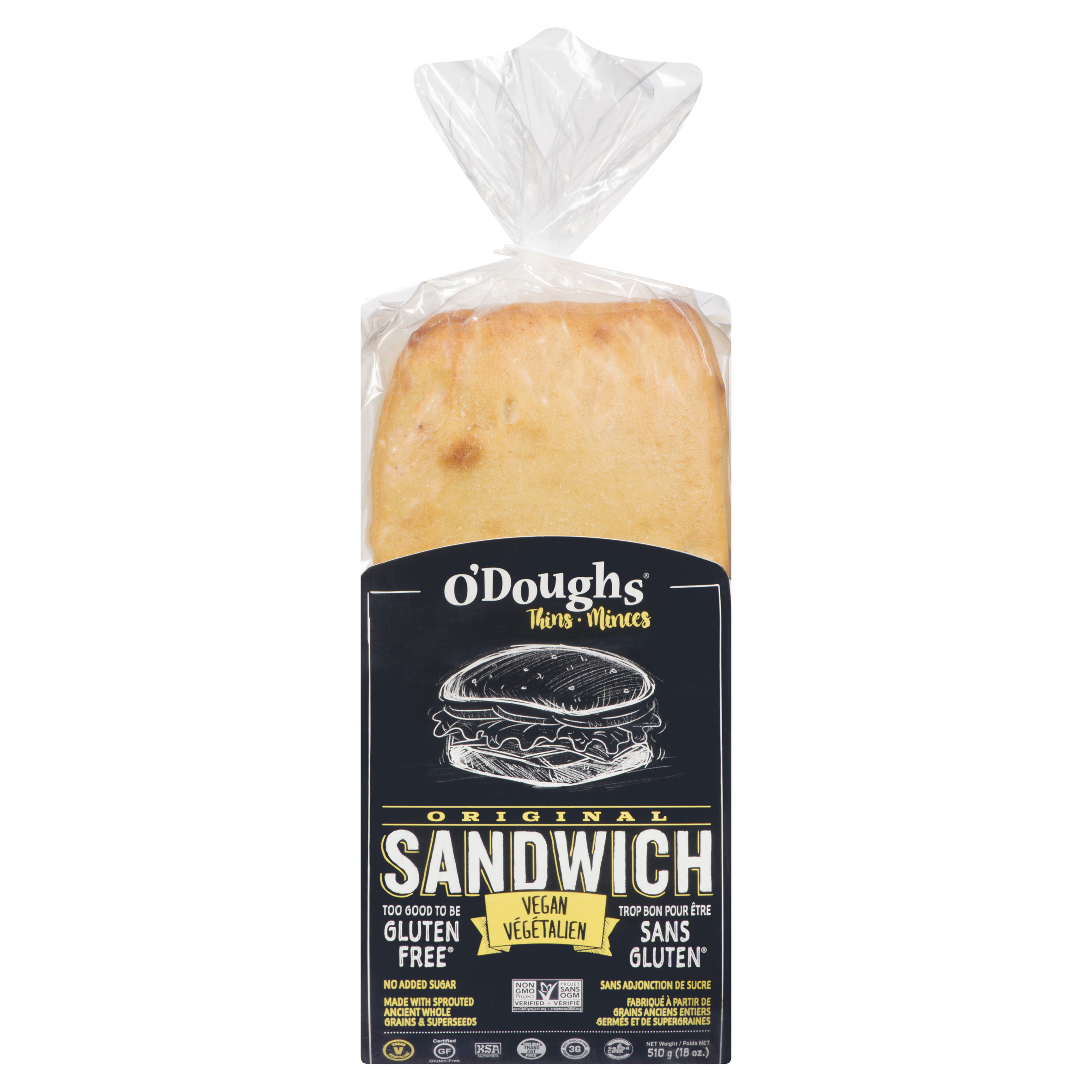 O'Doughs Gluten-Free Frozen Sandwich Thins Original