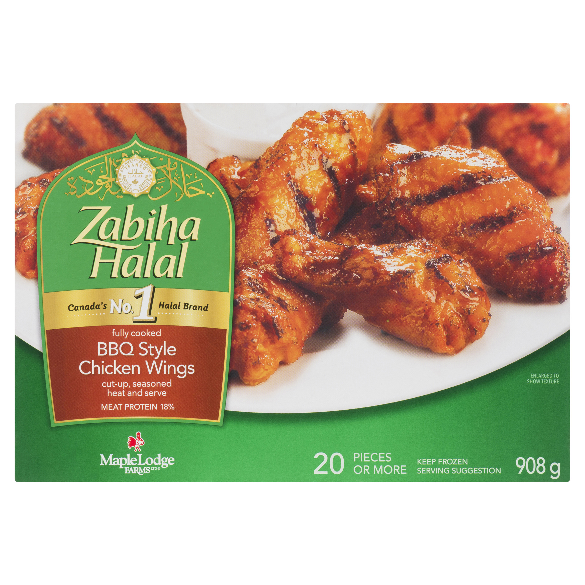 Zabiha Halal Frozen Chicken Wings Barbeque Style