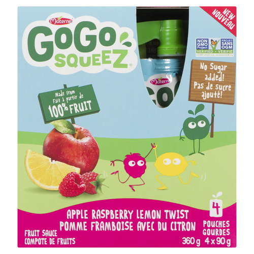 Gogo Squeez Fruit Sauce, Apple Raspberry Lemon Twist