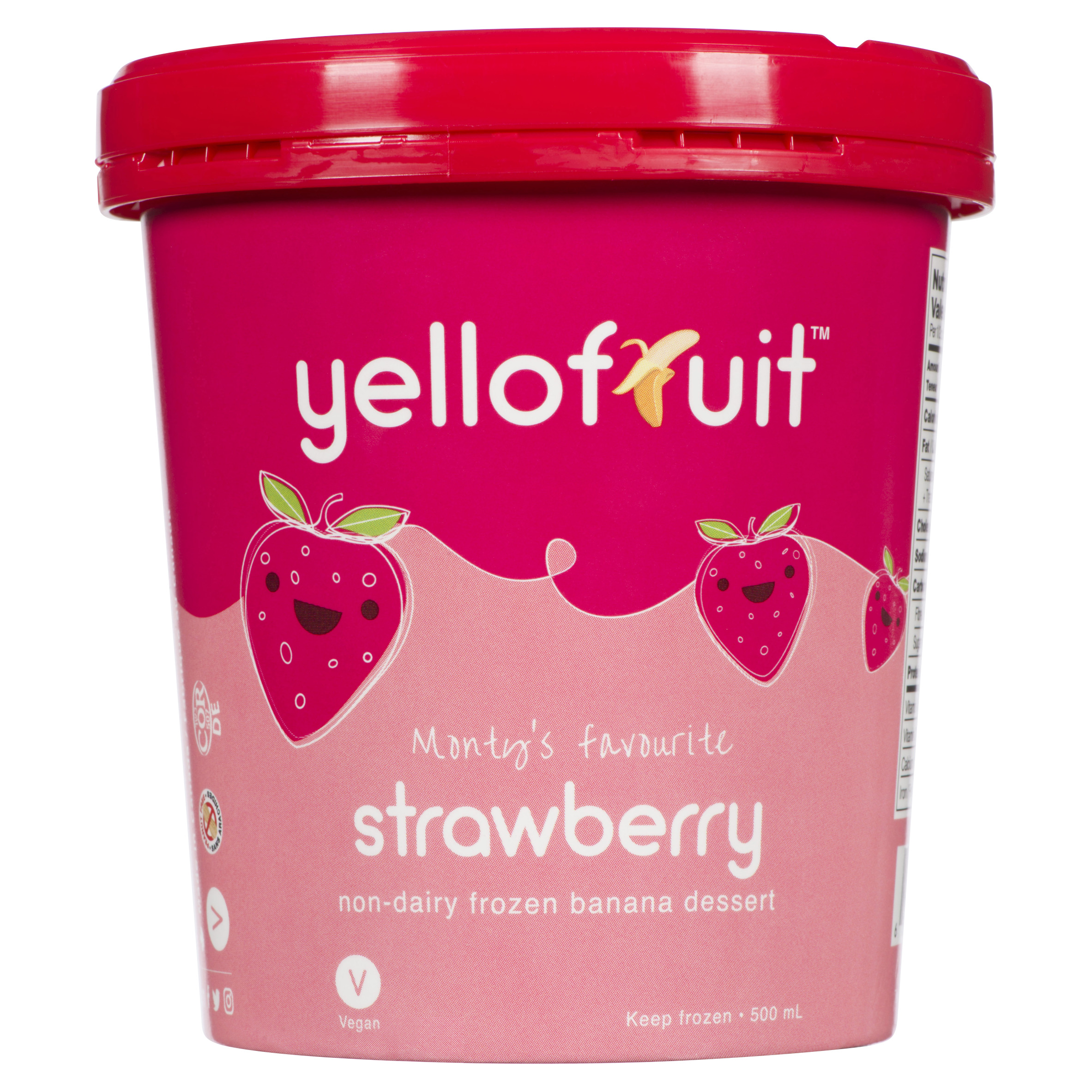 Buy Yellofruit Vegan Frozen Dessert Banana Strawberry 500 ml | FreshCo