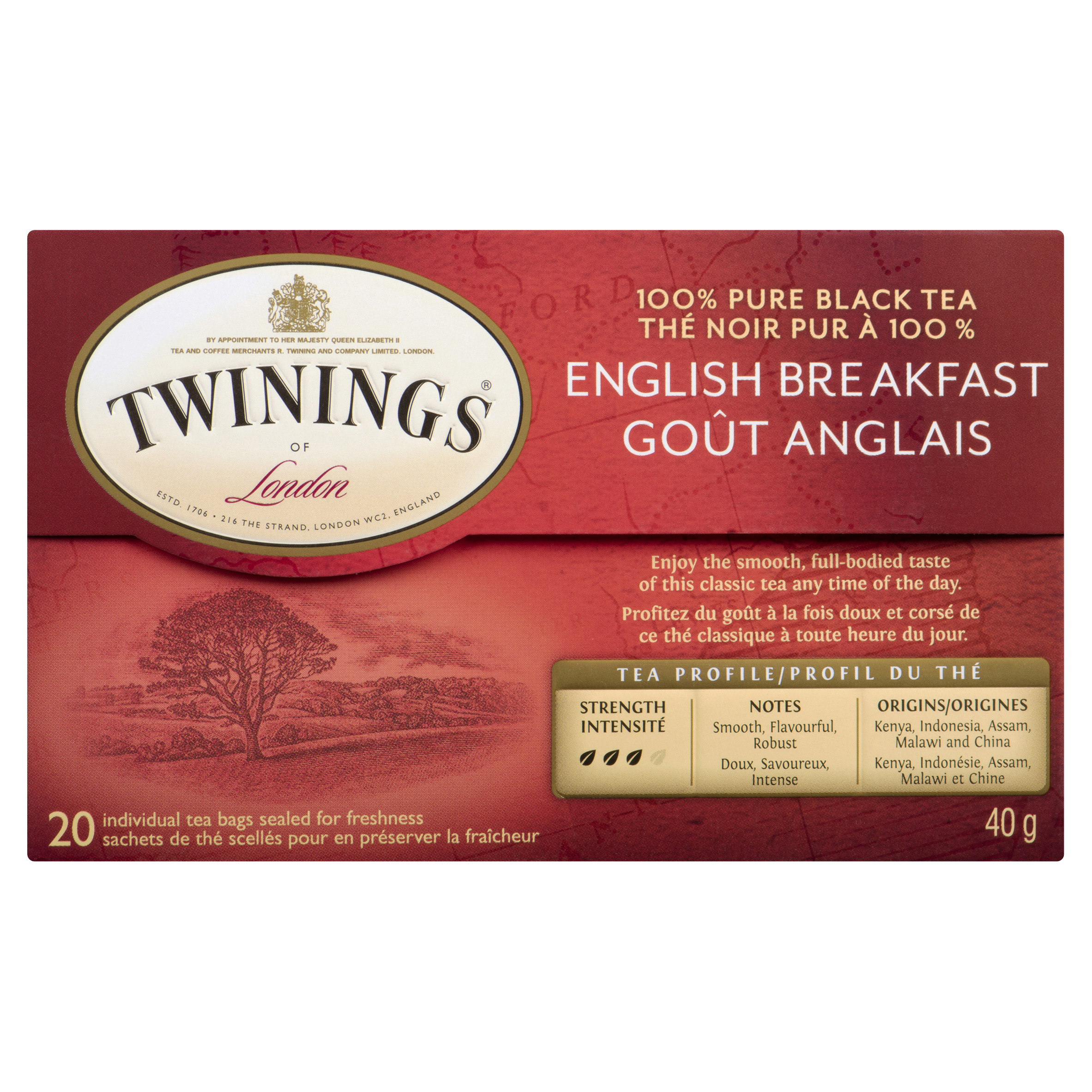 Twinings English Breakfast 40 Tea Bags 100g - Dunnes Stores