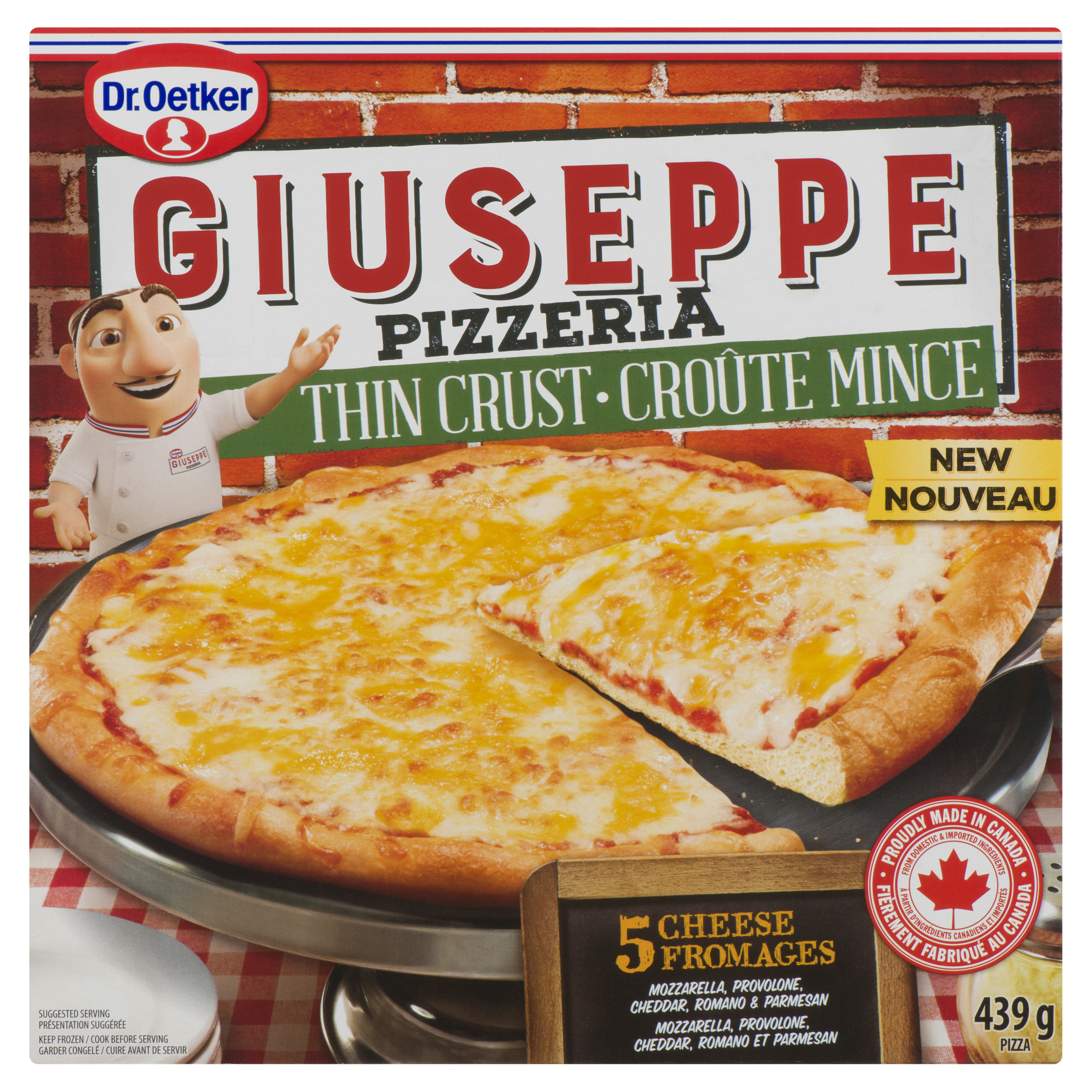 Dr. Oetker Giuseppe Pizzeria Thin Crust 5 Cheese Pizza