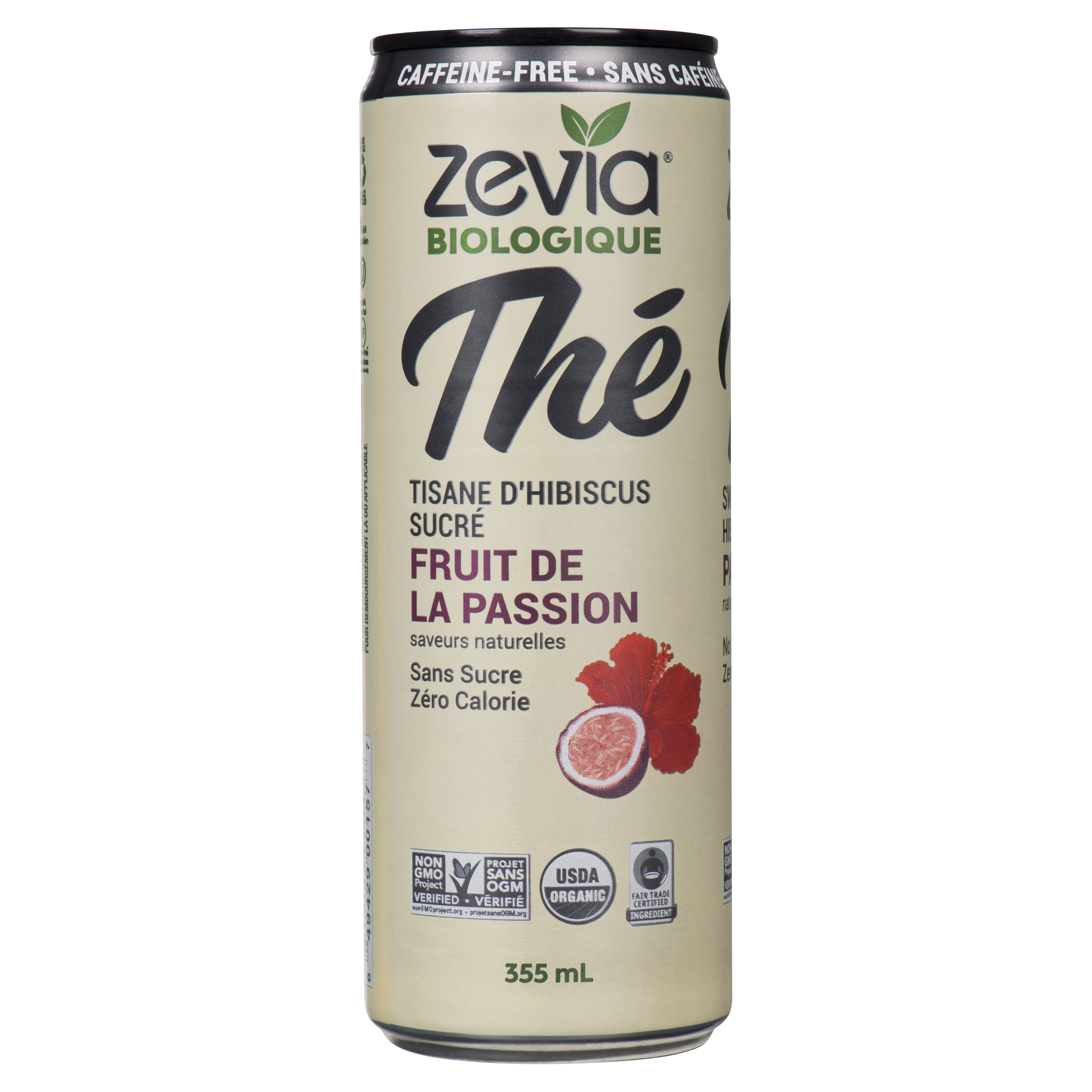 Buy Zevia Iced Tea Caffeine-Free Hibiscus Passionfruit 355 ml (can