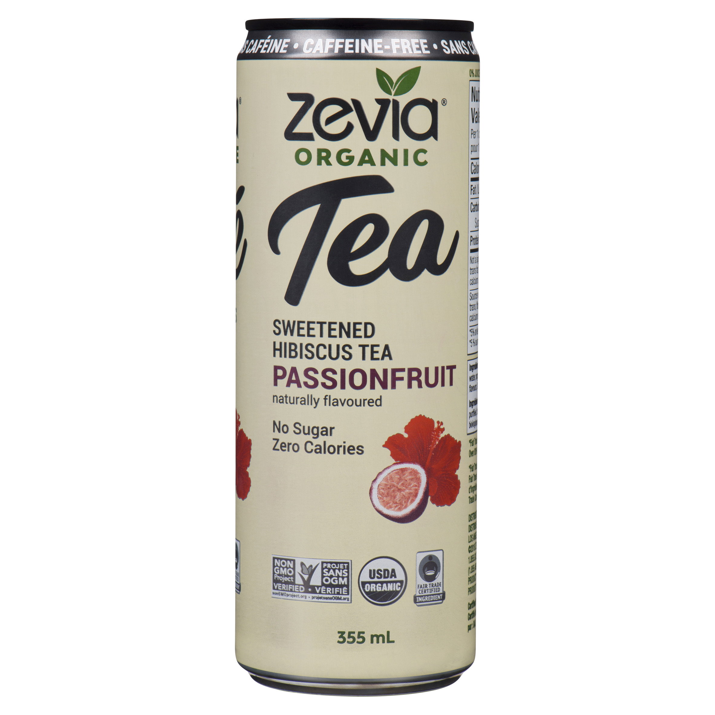 Buy Zevia Iced Tea Caffeine-Free Hibiscus Passionfruit 355 ml (can