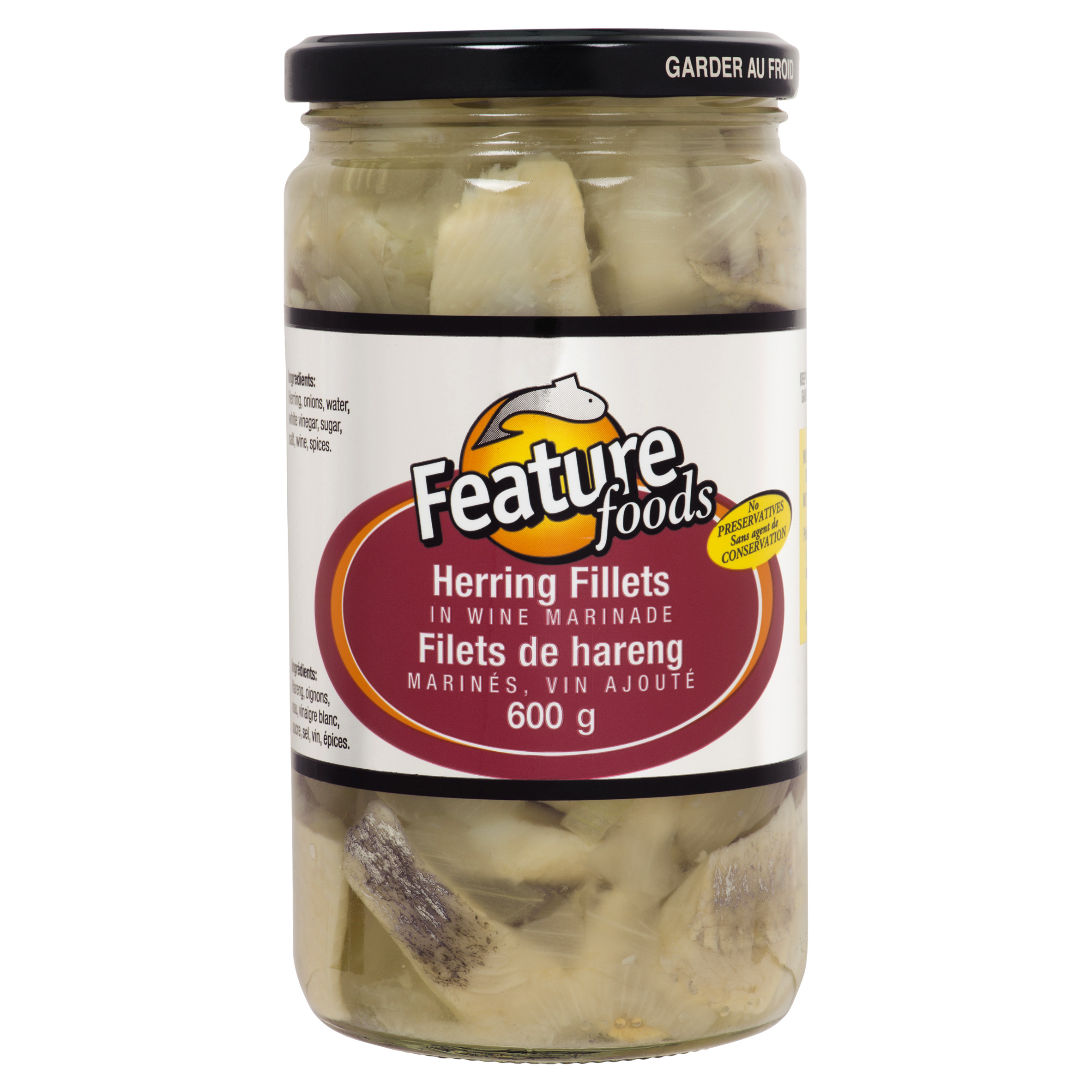 Buy Feature Foods Pickled Herring Fillets in Wine Marinade 600 g | FreshCo