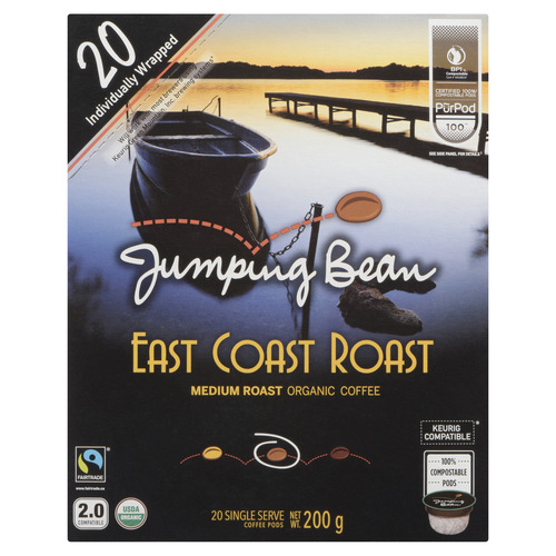 Jumping Bean East Coast Roast Coffee Pods