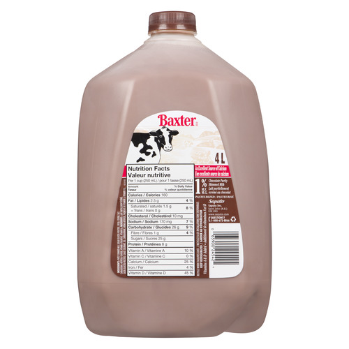 Buy Baxter Chocolate Milk 1% 4 L | IGA