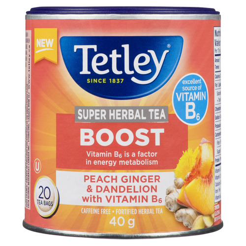 Tetley Super Herbal Tea Boost Peach