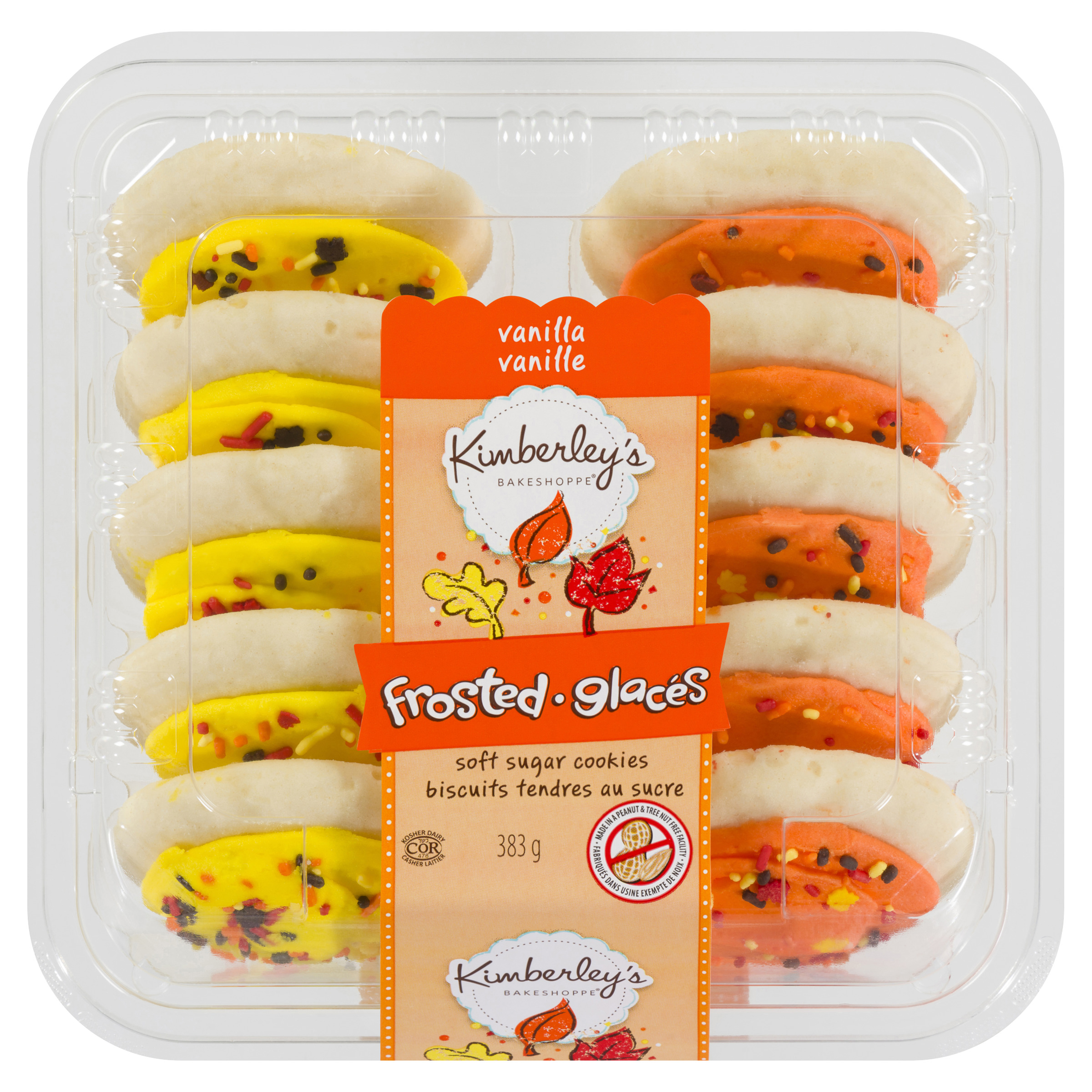 Kimberley's Bakeshoppe Frosted Harvest Orange and Yellow Cookies