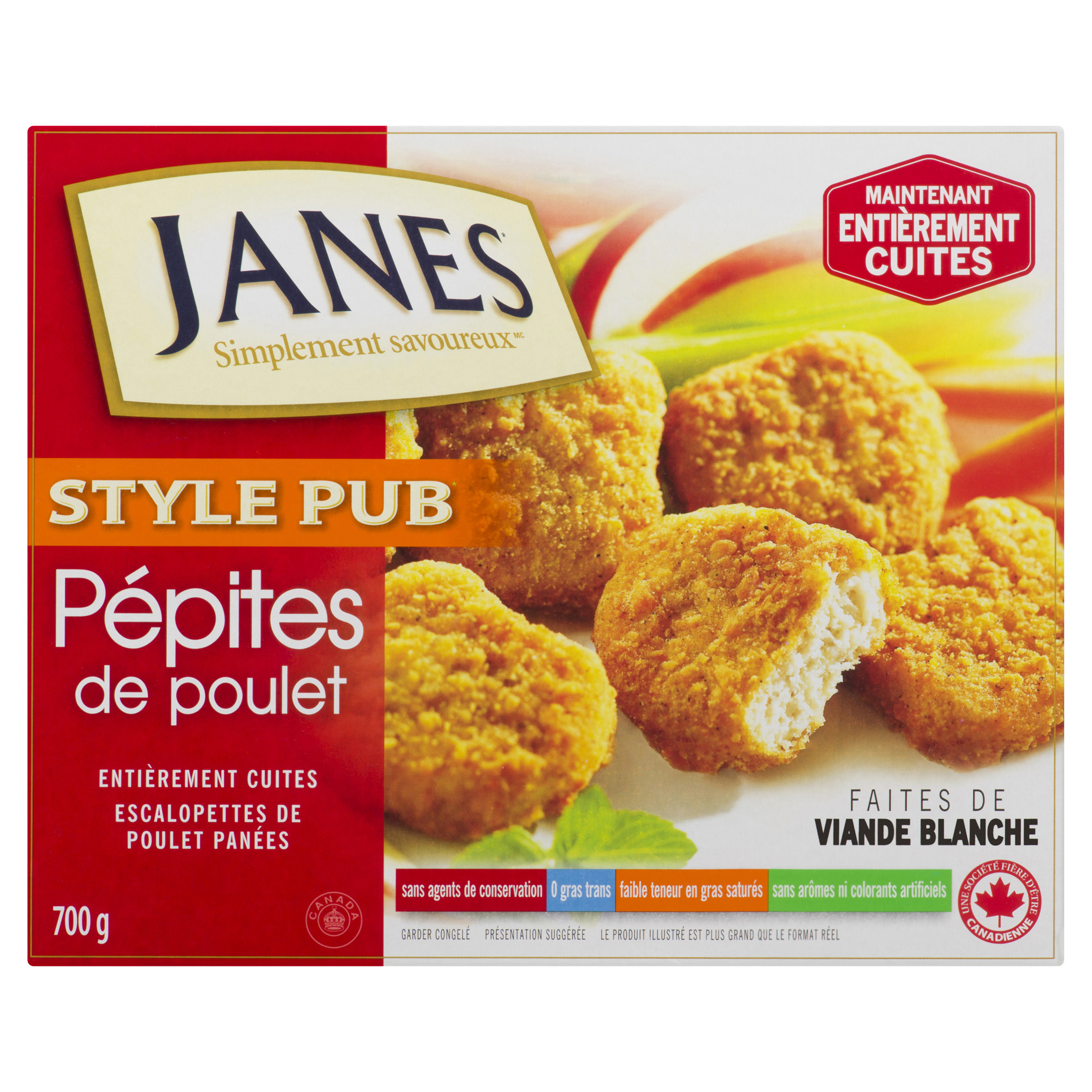 Buy Janes Fully Cooked Frozen Chicken Breast Nuggets 700 g | Foodland
