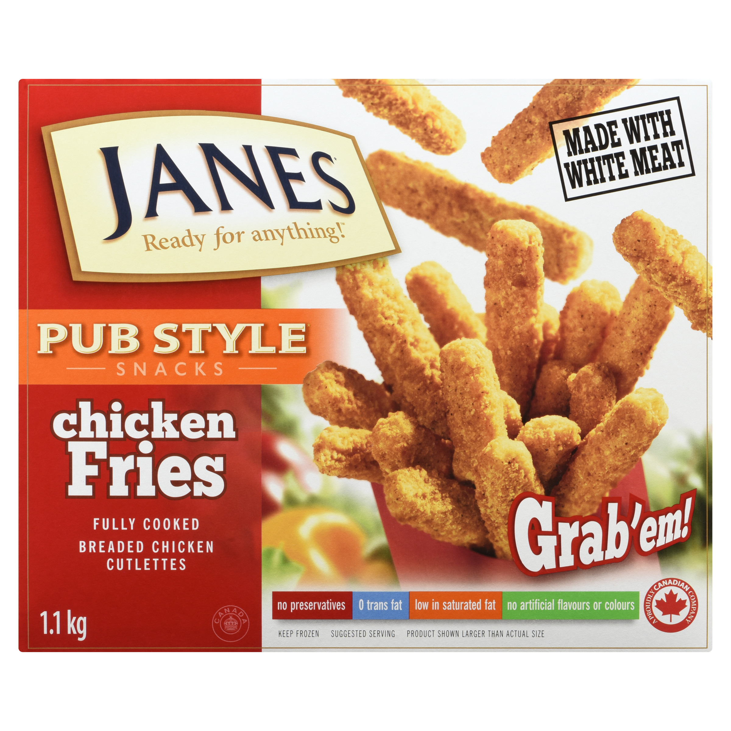 Janes Frozen Breaded Chicken Fries