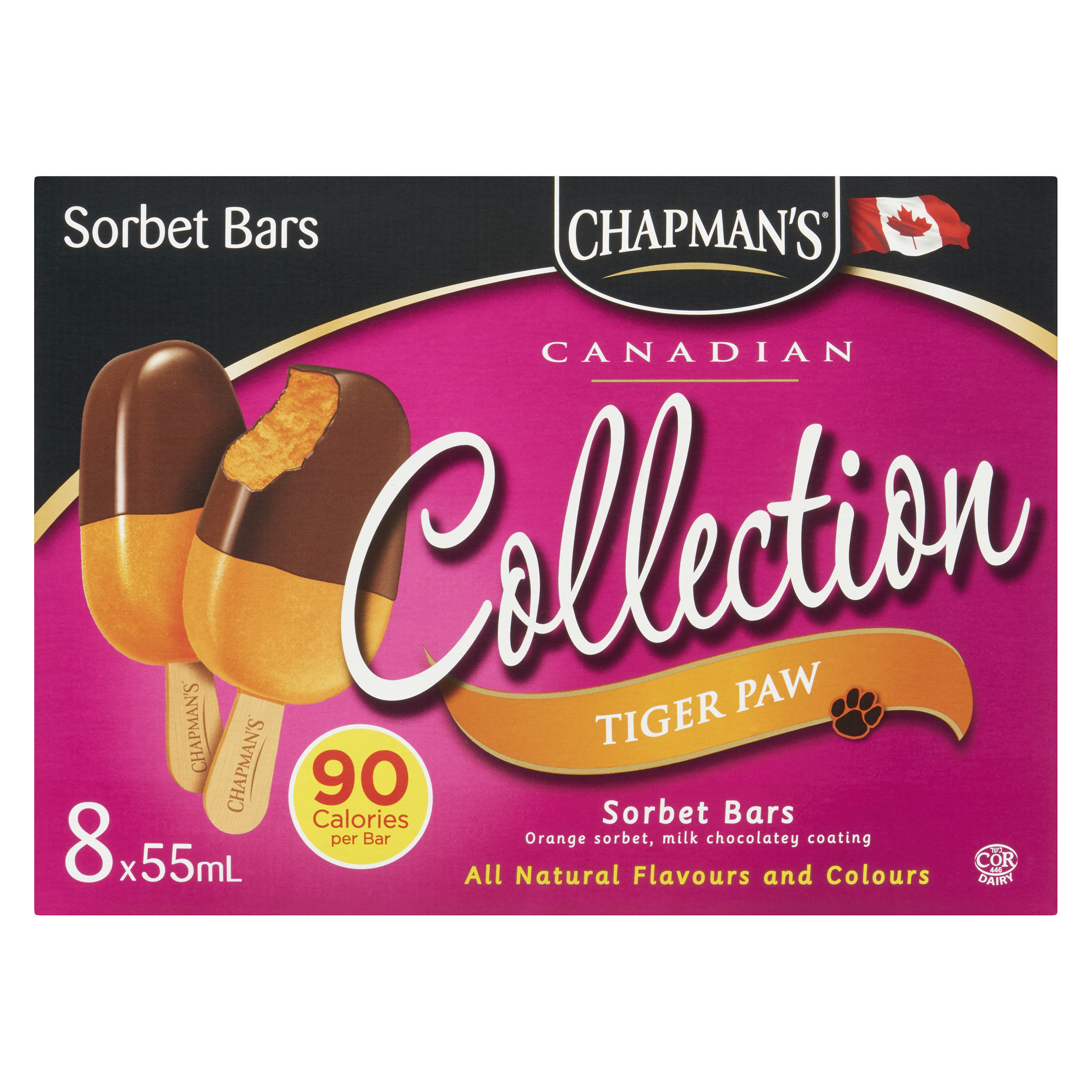 Buy Chapman's Ice Cream Bars Sweet Options Orange Sorbet & Milk