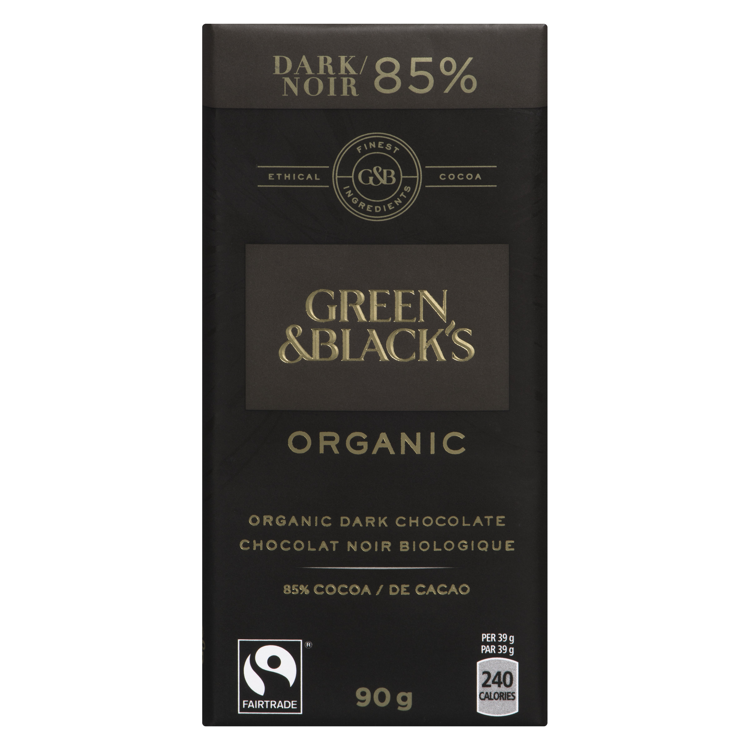 Green & Black's Organic Dark Chocolate Bar 85% Cocoa