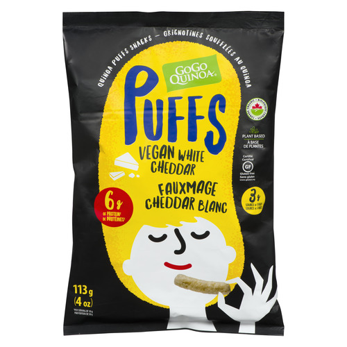GoGo Quinoa Gluten-Free Vegan Puffs White Cheddar