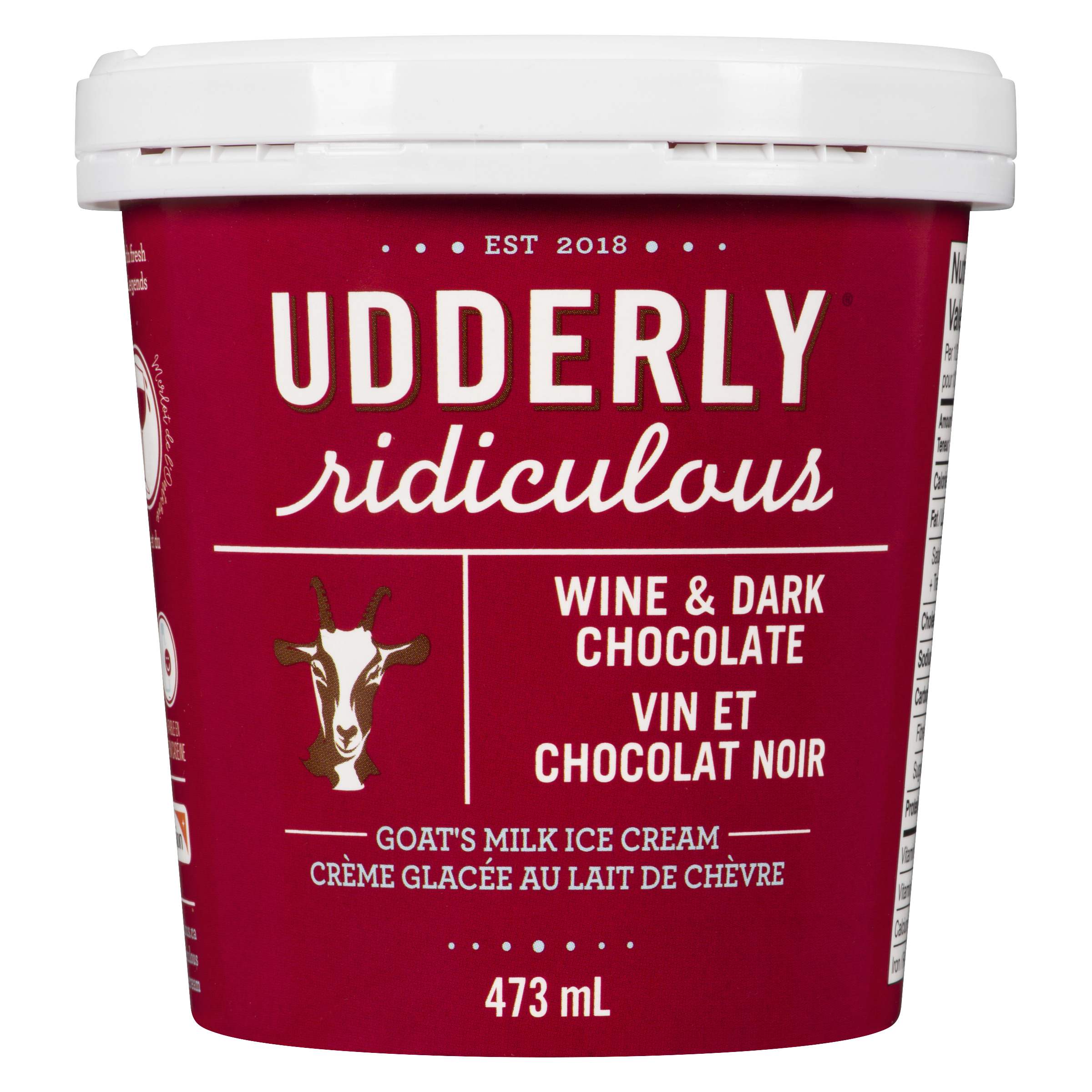 Buy Udderly Ridiculous Ice Cream Wine And Dark Chocolate 473 ml ...