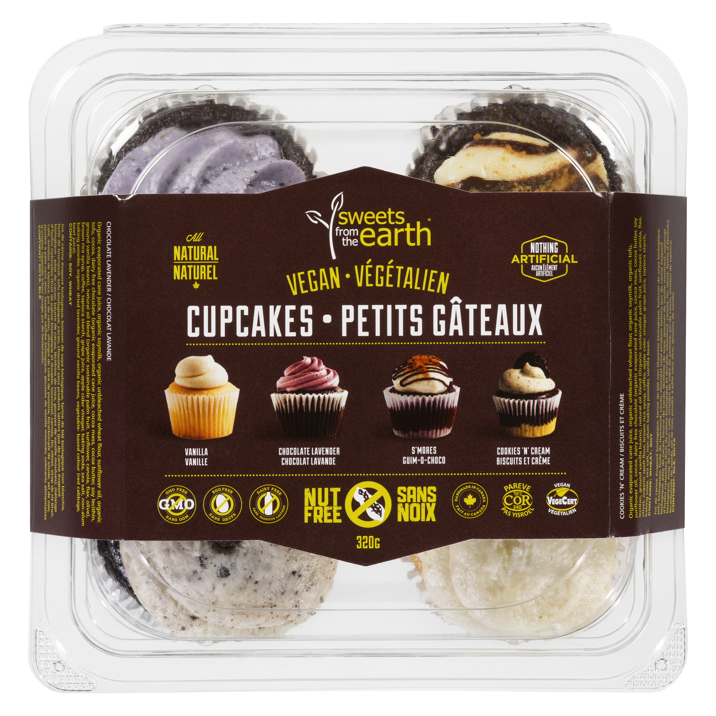 Buy Sweets From the Earth Vegan Nut-free Cupcakes Assorted 4 Pack