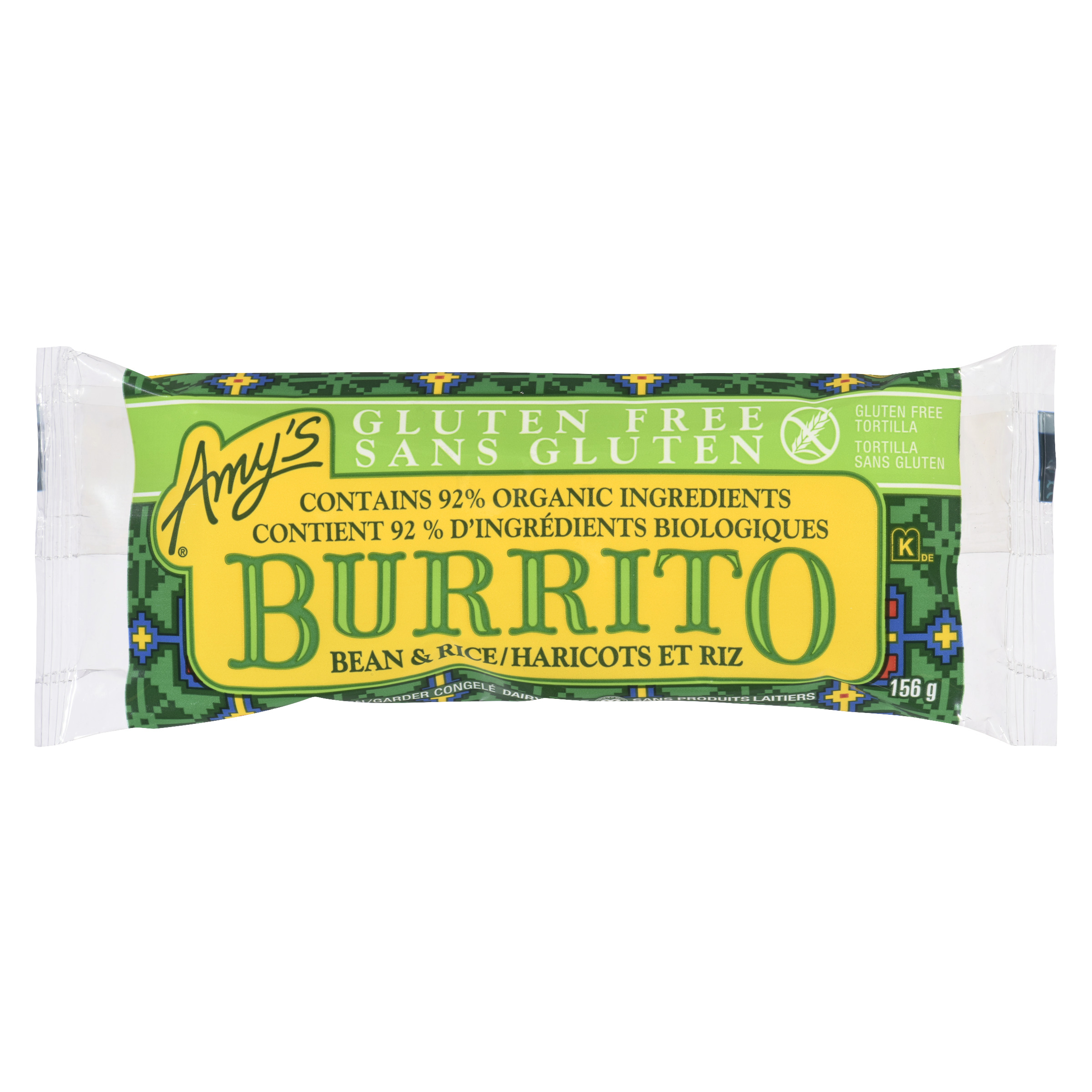 Amy's Kitchen Gluten Free Bean & Cheese Burrito