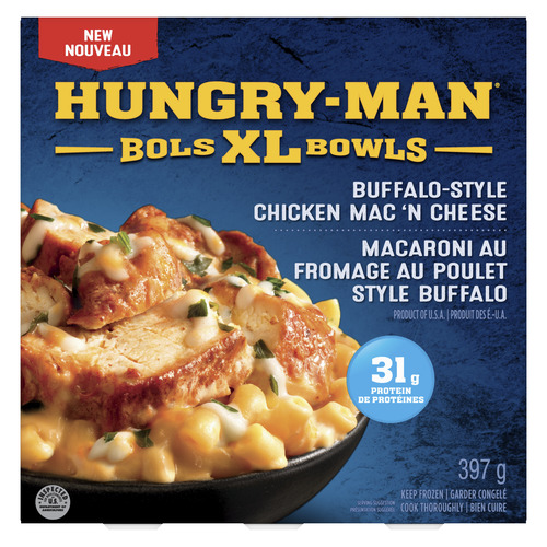 Hungry Man XL Bowls Frozen Dinner Buffalo Style Chicken Mac 'N Cheese