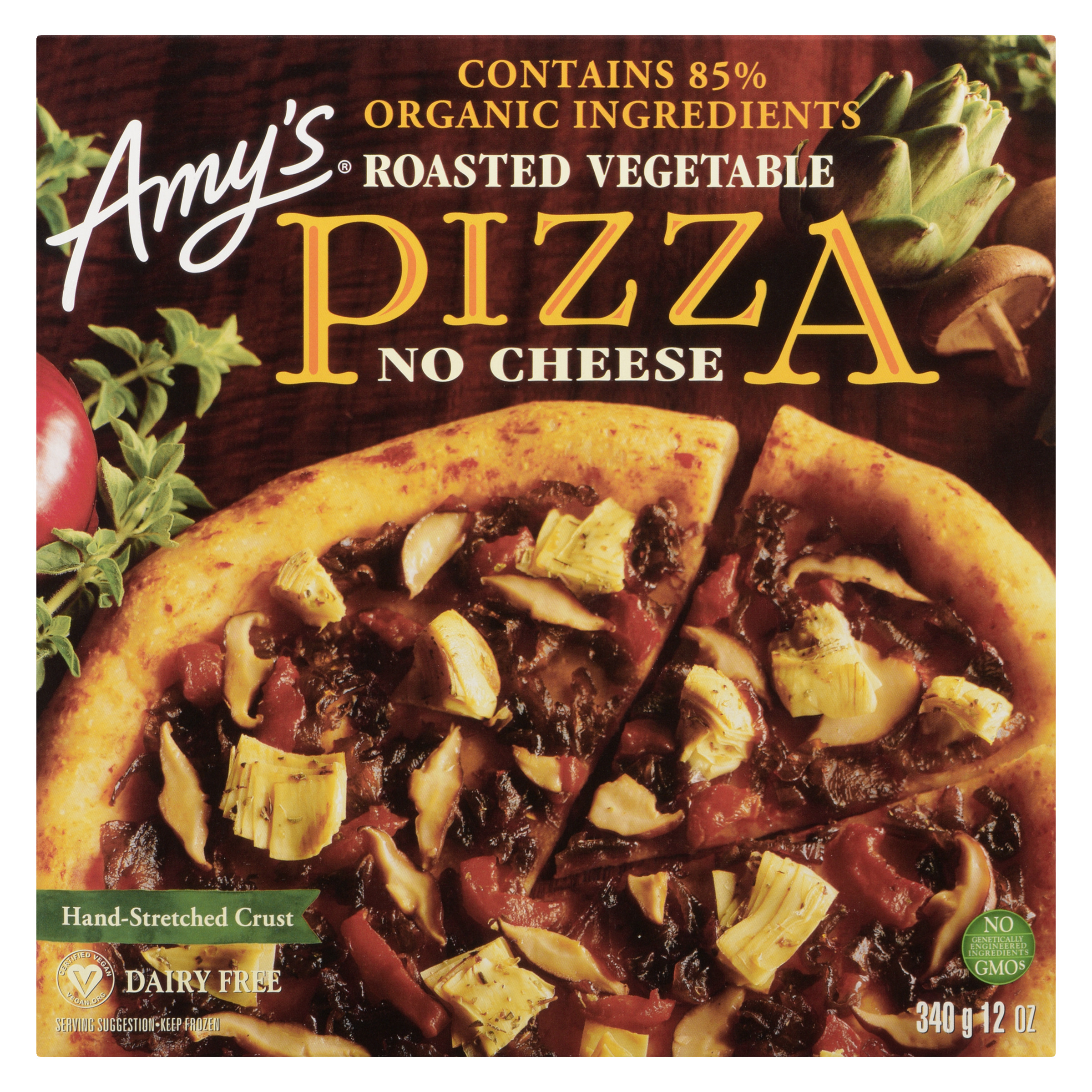 Buy Amy's Kitchen Vegan Frozen Pizza No Cheese Roasted Vegetable