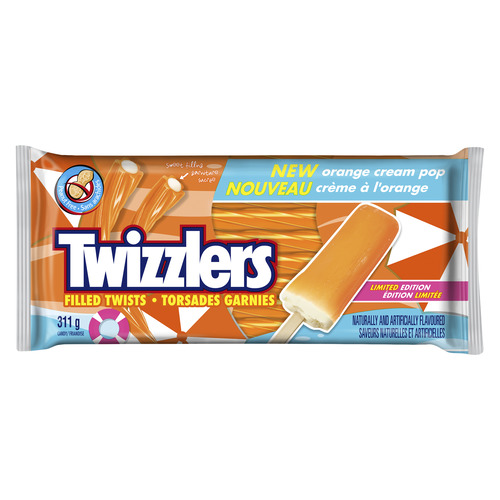 Twizzlers Filled Twist Pop Orange Cream