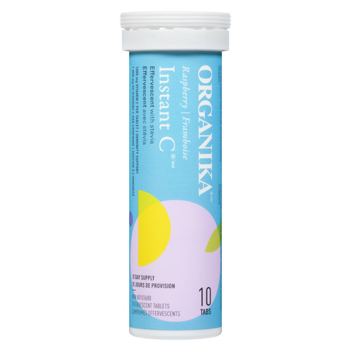 Organika Instant C Supplement Effervescent Nutritional Raspberry