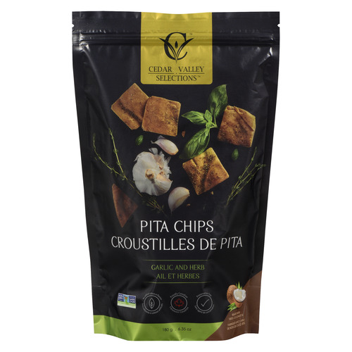 Cedar Valley Pita Chips Garlic & Herb