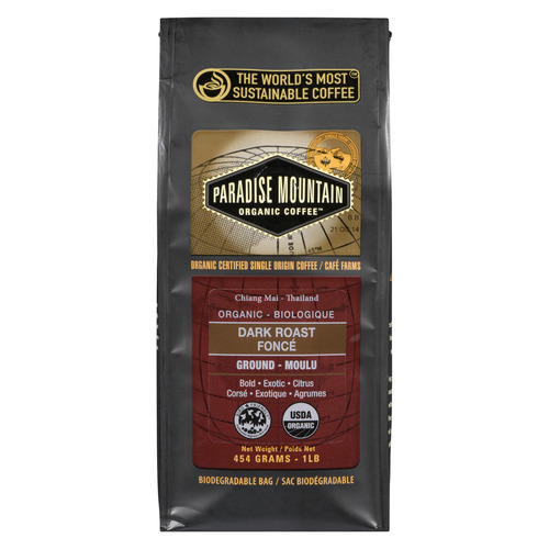 Paradise Mountain Organic Ground Coffee Dark Roast