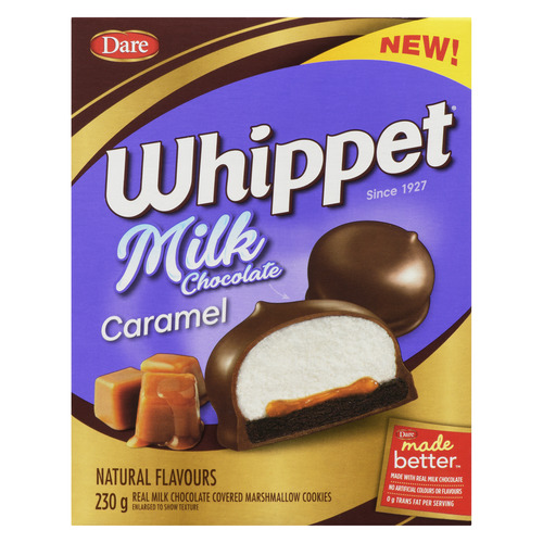 Dare Whippet Cookies Milk Chocolate Covered With Marshmallow Caramel 230 g