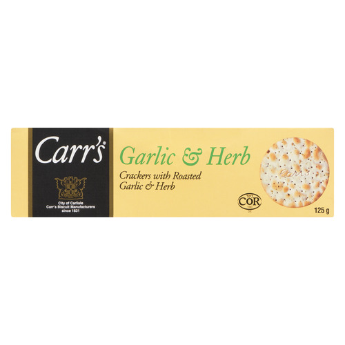 Carr's Crackers Roasted Garlic & Herb