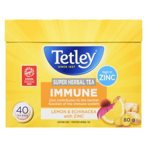 Tetley Super Herbal Tea Lemon & Echinacea With Zinc